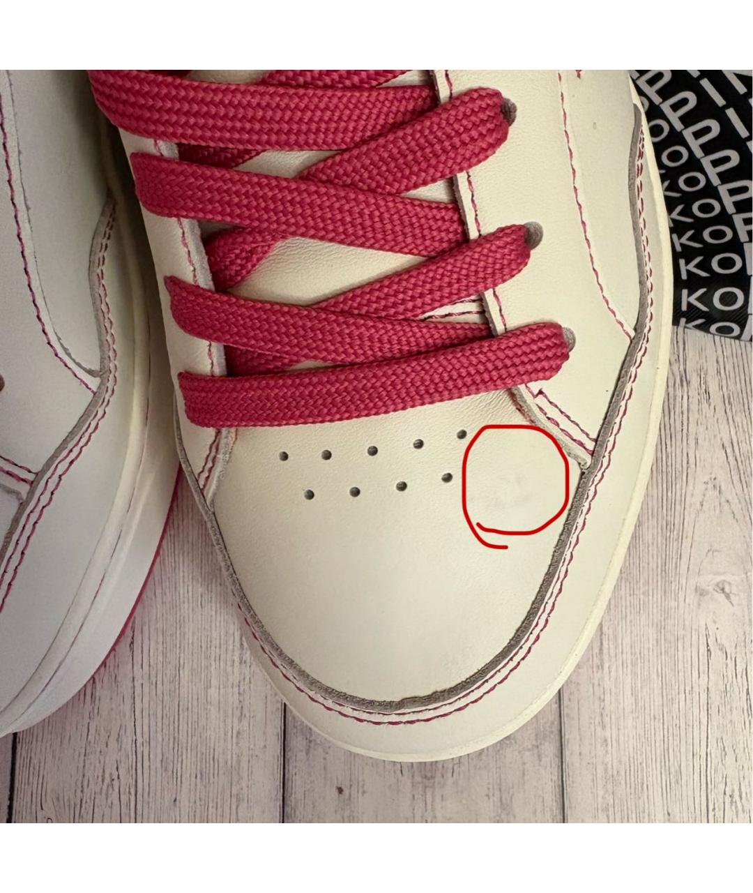 PINKO Белые кожаные кеды, фото 7