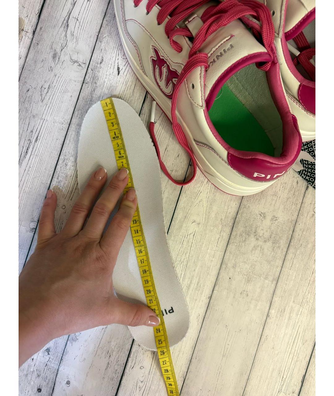 PINKO Белые кожаные кеды, фото 6