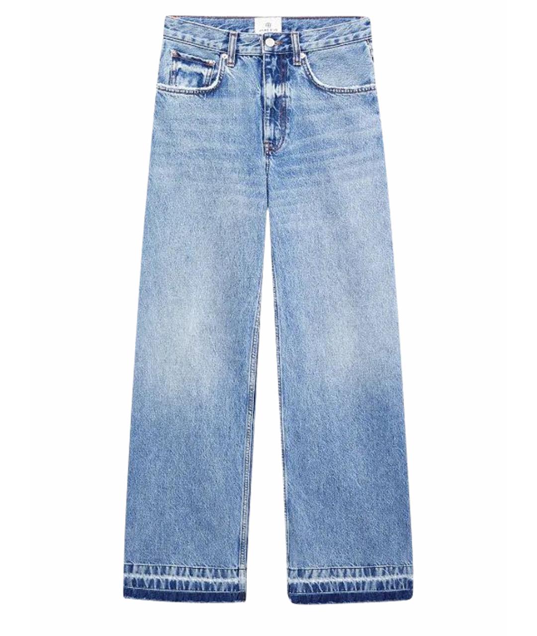 ANINE BING Синие хлопковые прямые джинсы, фото 1