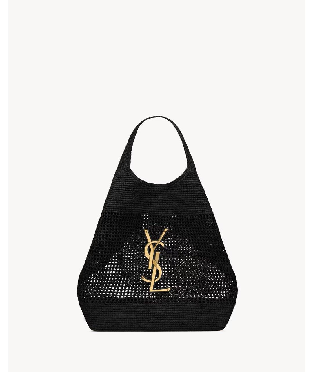 SAINT LAURENT Черная пелетеная сумка через плечо, фото 3