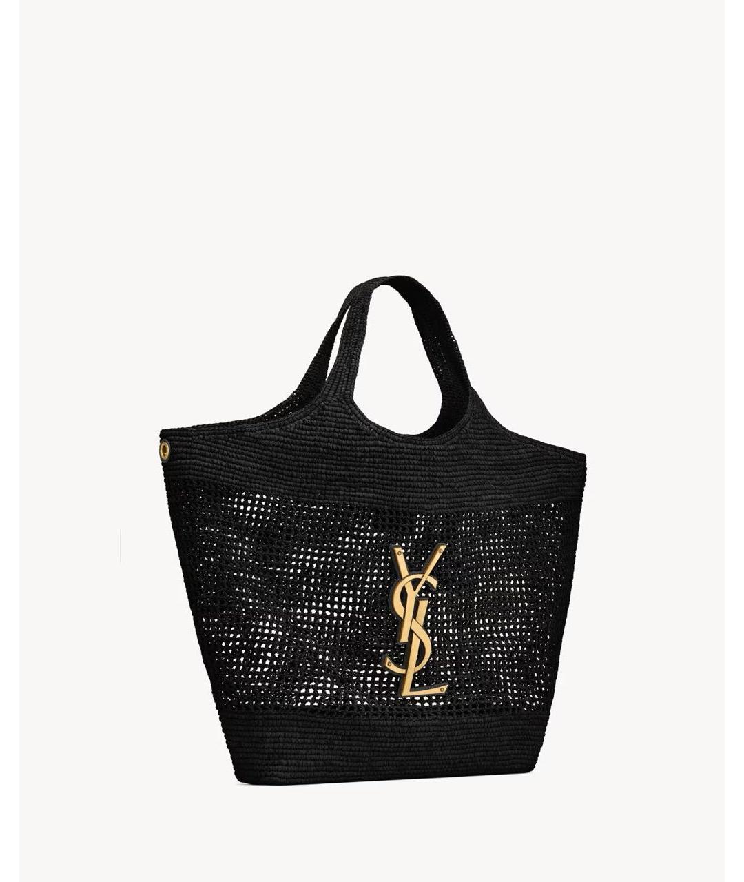 SAINT LAURENT Черная пелетеная сумка через плечо, фото 8