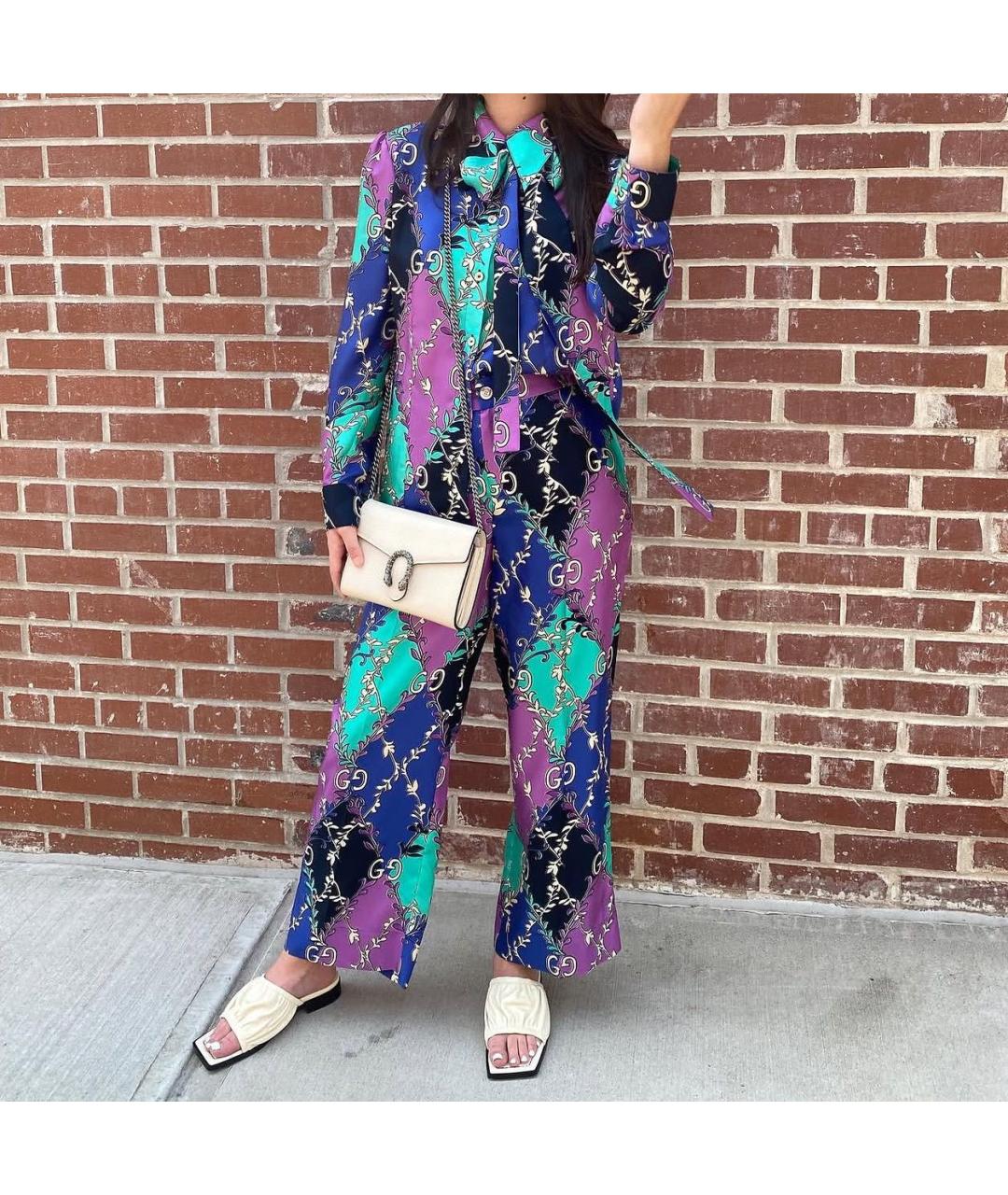 GUCCI Шелковые брюки широкие, фото 8