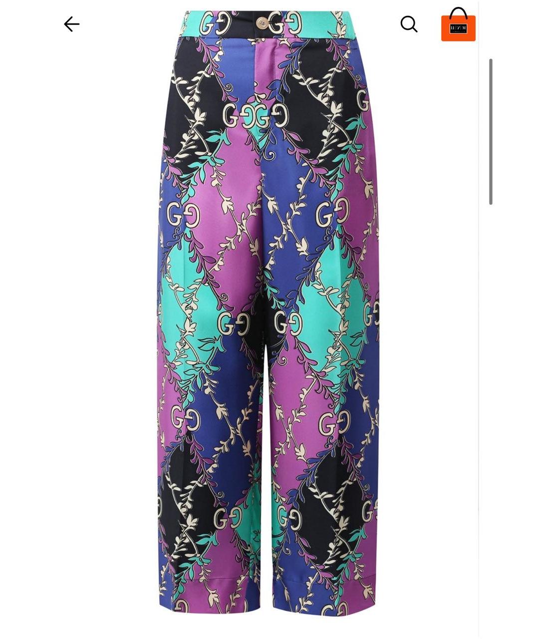 GUCCI Шелковые брюки широкие, фото 9