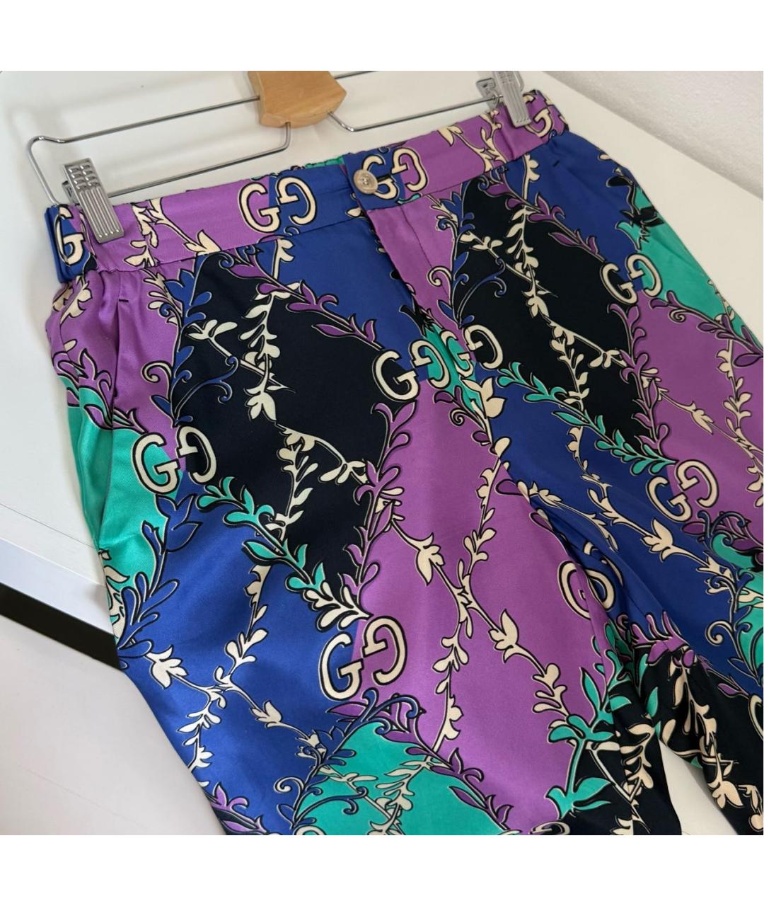 GUCCI Шелковые брюки широкие, фото 6