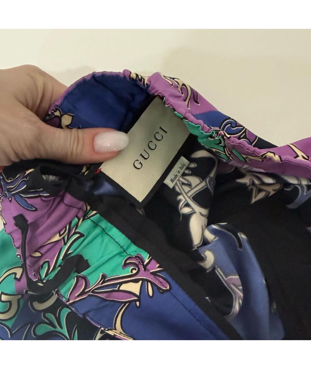 GUCCI Шелковые брюки широкие, фото 4