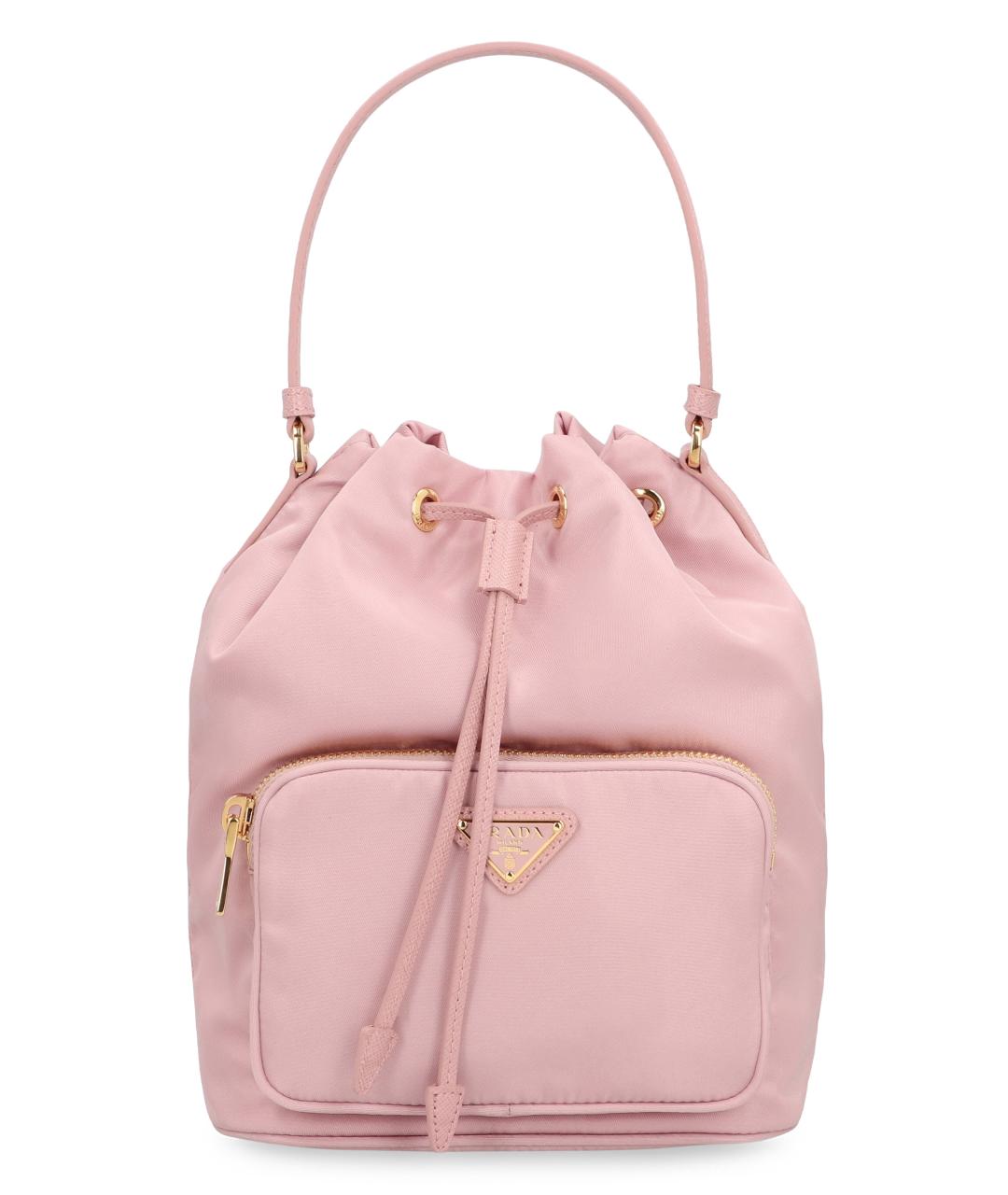 PRADA Розовая синтетическая сумка с короткими ручками, фото 1