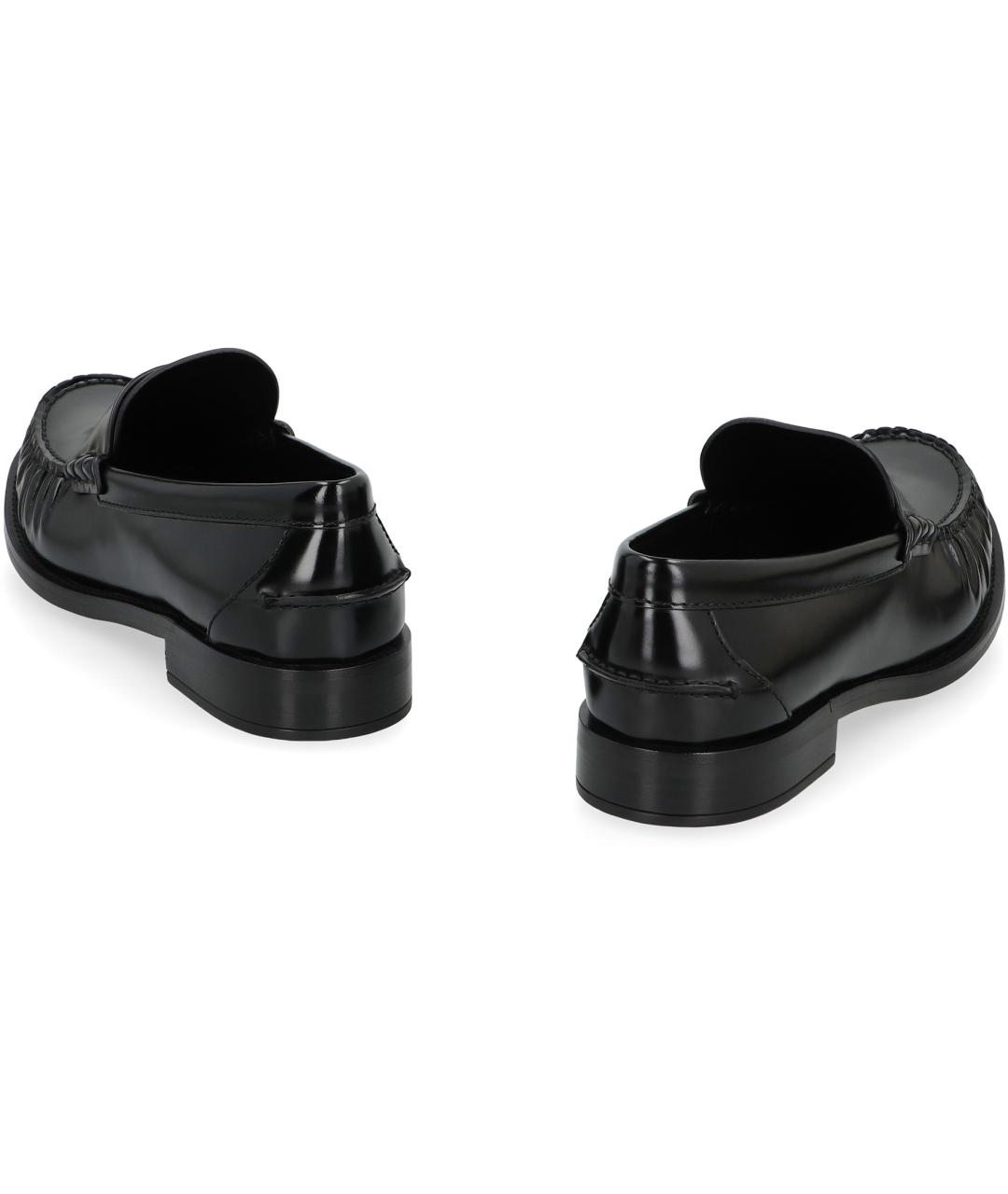 PRADA Черные кожаные лоферы, фото 4