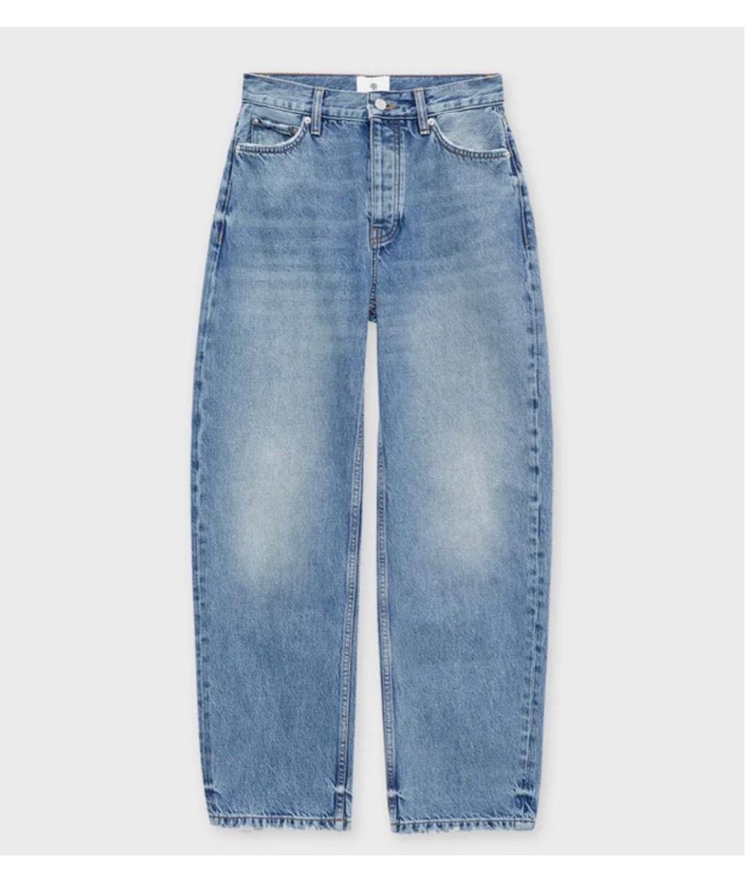 ANINE BING Синие хлопковые прямые джинсы, фото 6