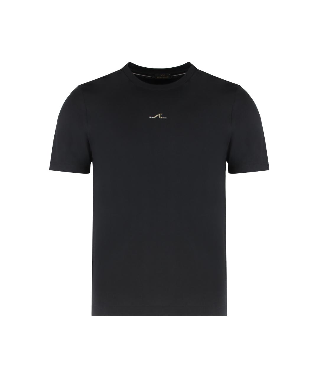 PAUL & SHARK Черная хлопковая футболка, фото 1