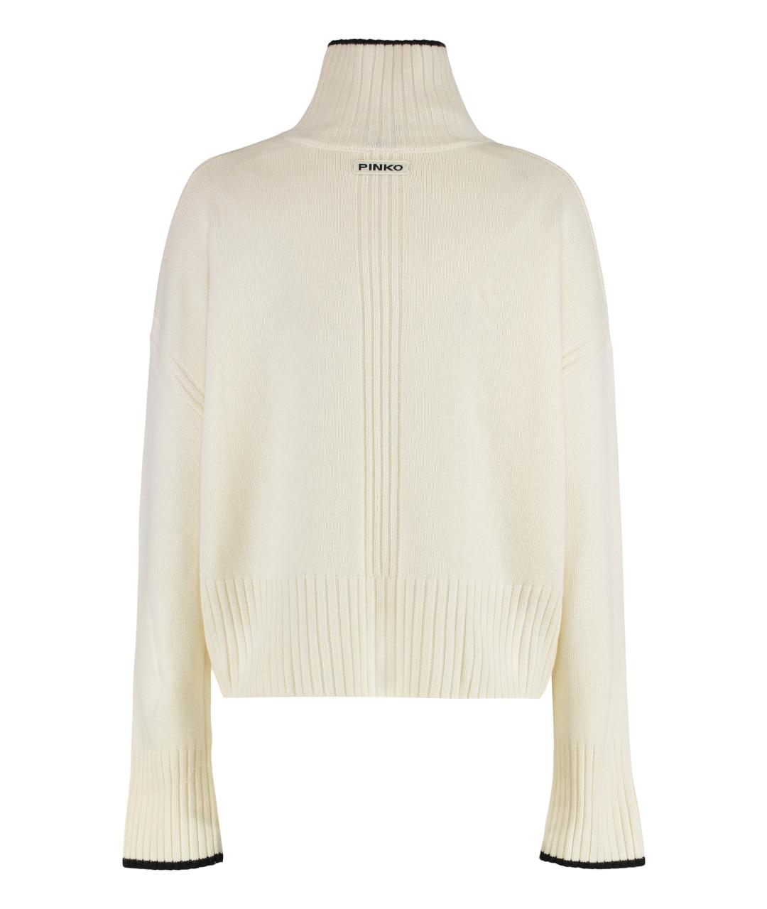 PINKO Белый шерстяной джемпер / свитер, фото 2