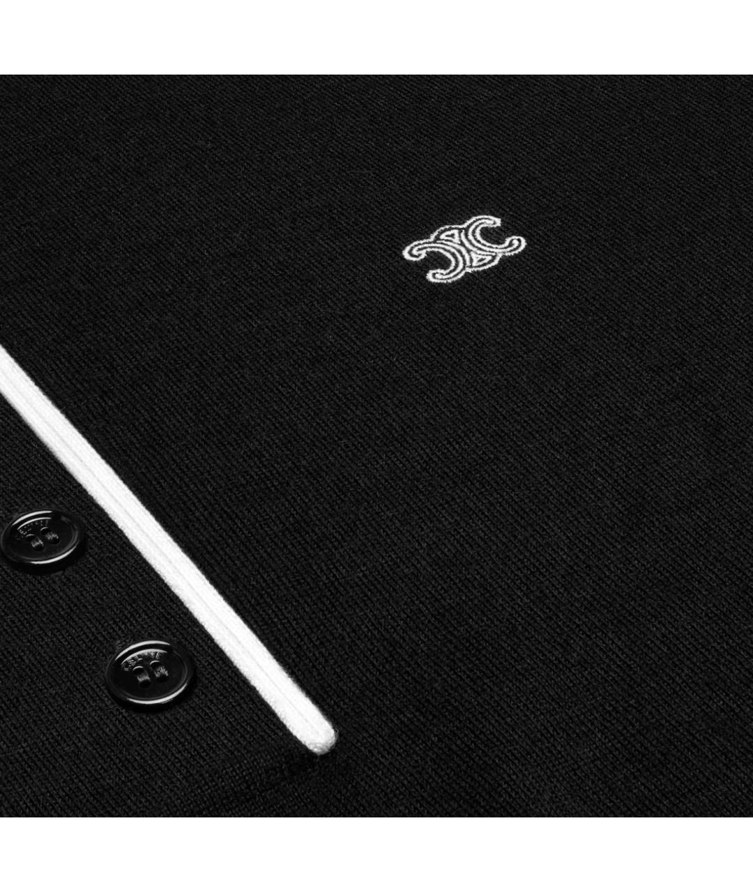 CELINE Черный кашемировый джемпер / свитер, фото 4