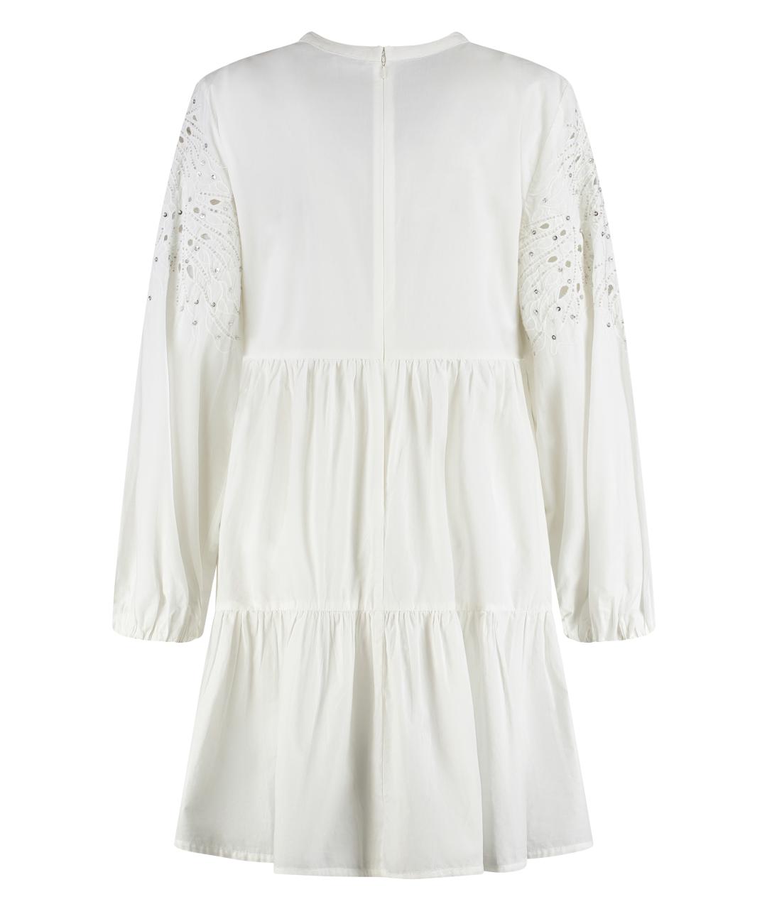 PINKO Белое хлопковое повседневное платье, фото 2