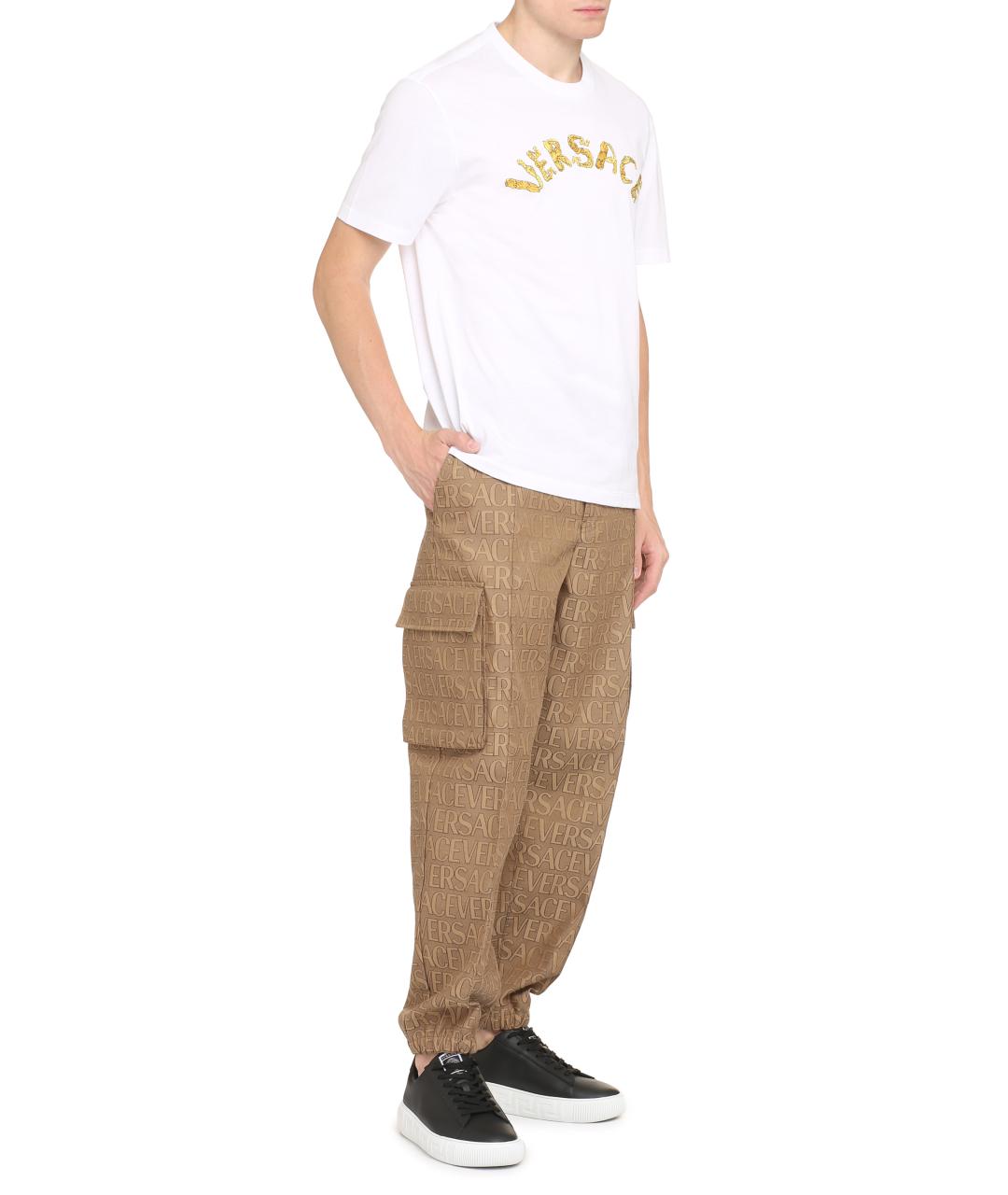 VERSACE Белая хлопковая футболка, фото 3