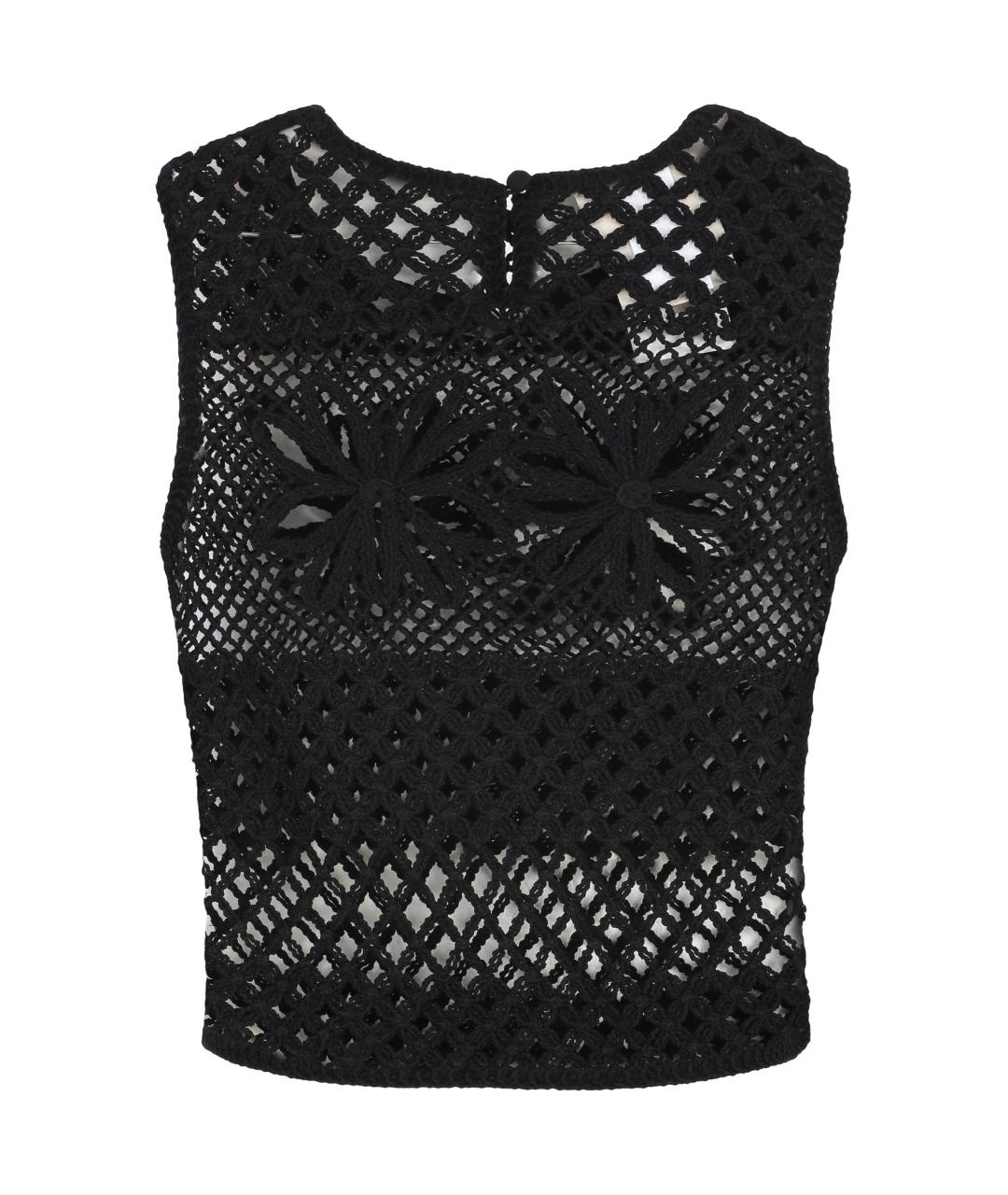 PINKO Черная вискозная майка, фото 2