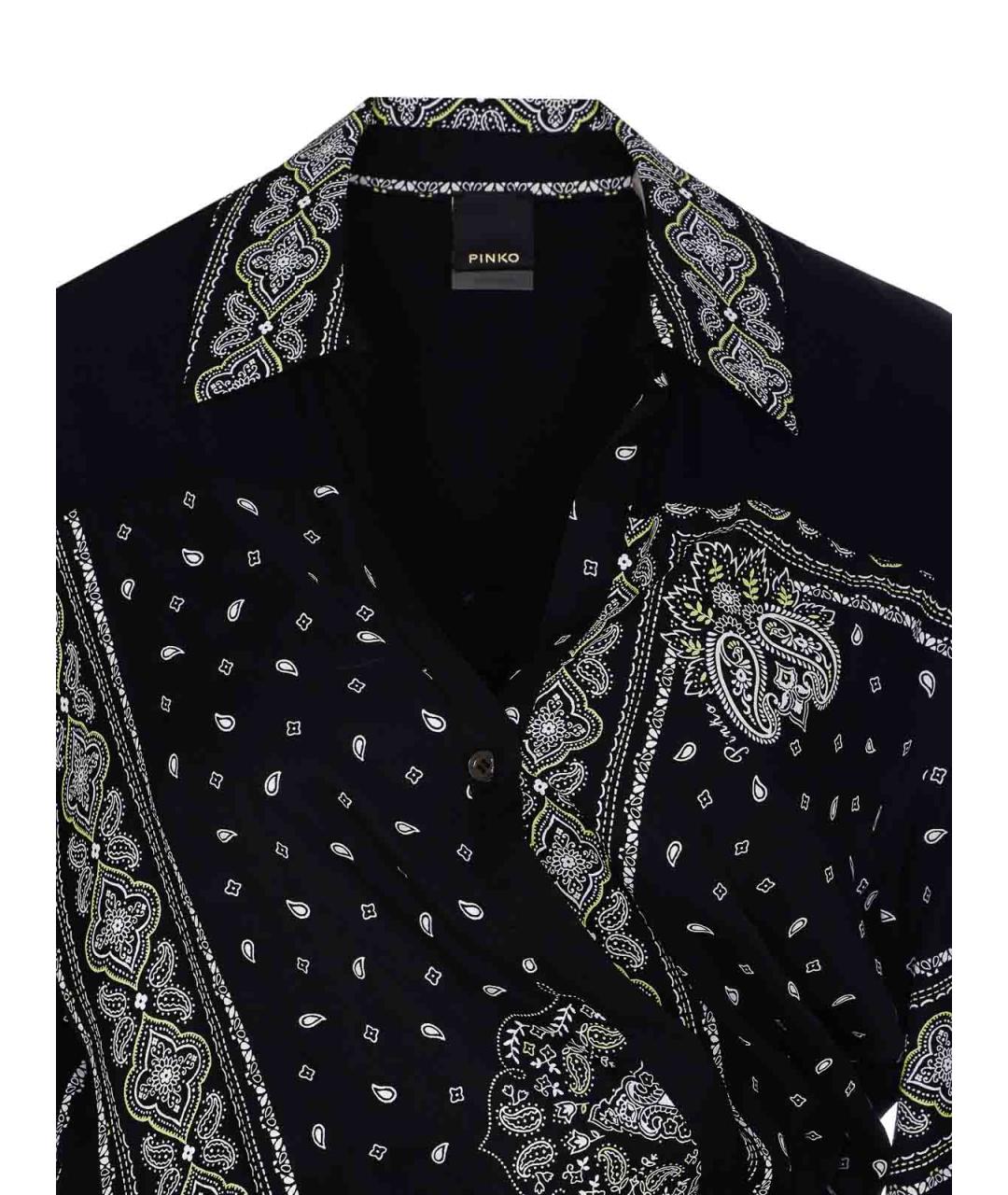 PINKO Черное вискозное повседневное платье, фото 4