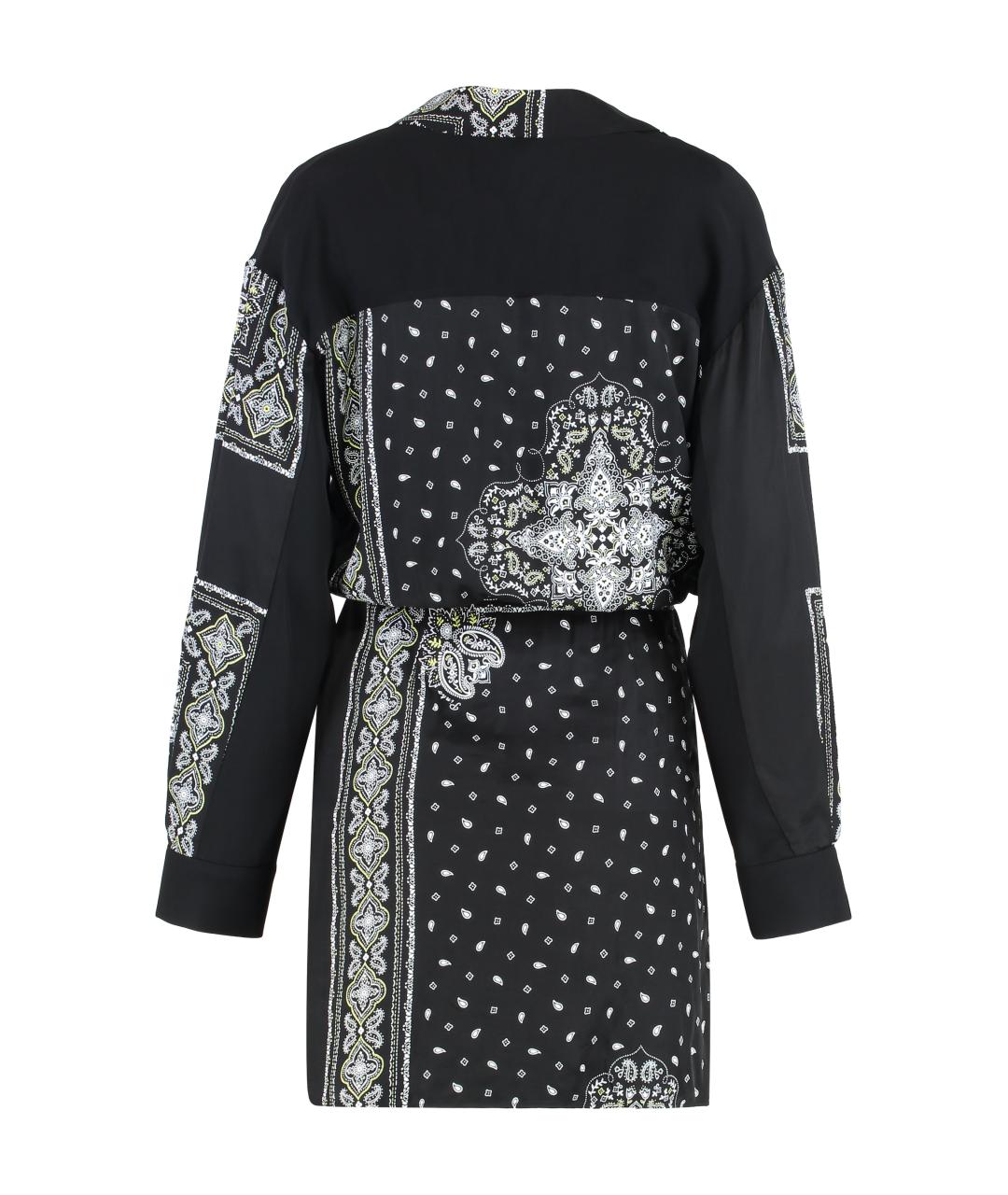 PINKO Черное вискозное повседневное платье, фото 2