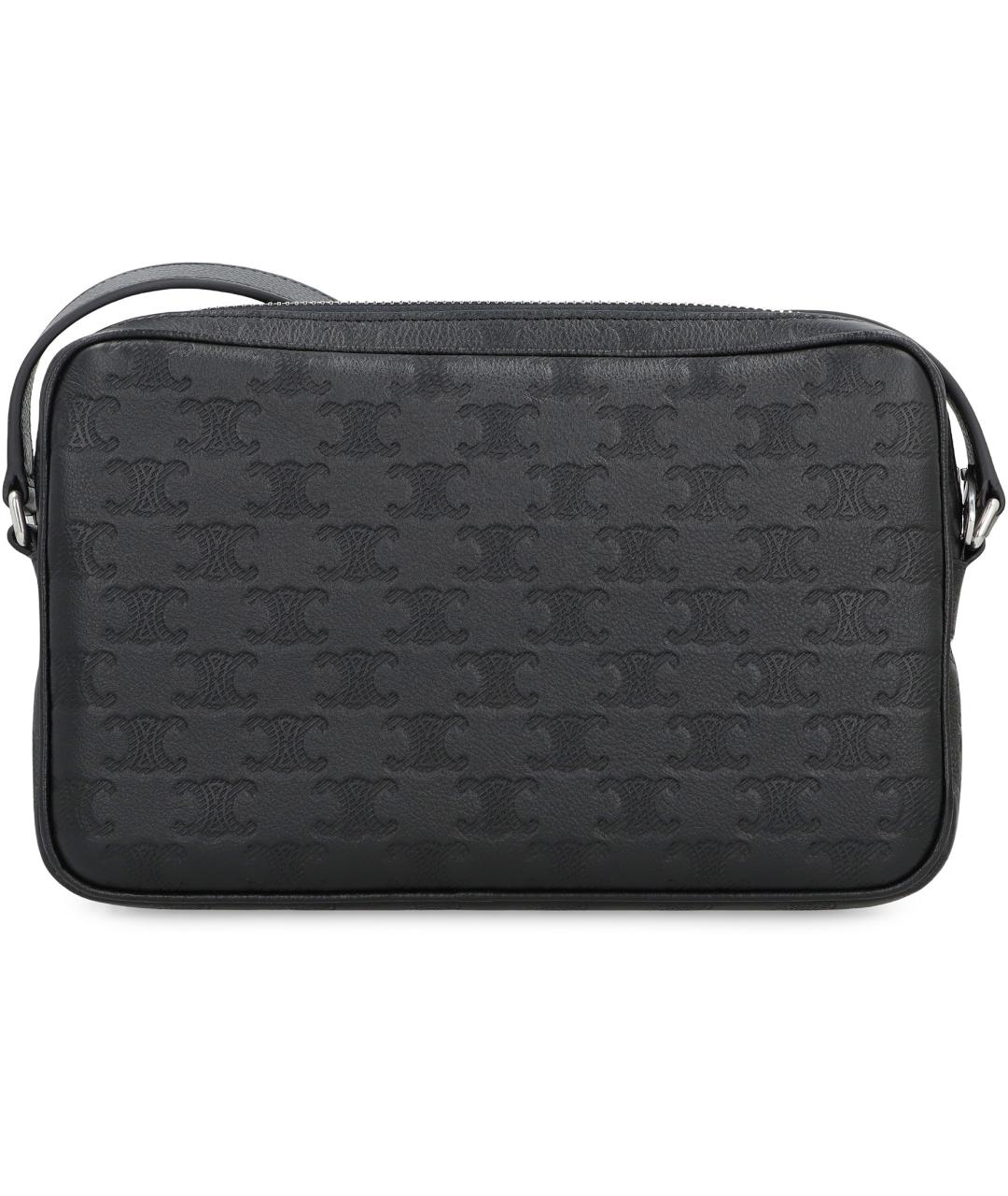 CELINE Черная кожаная сумка на плечо, фото 4