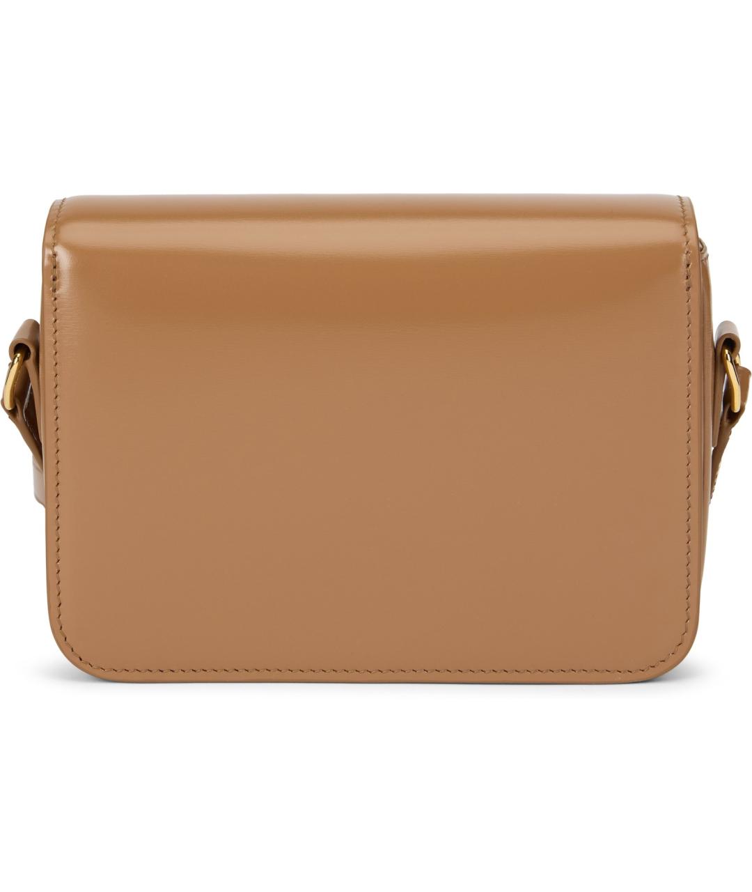 CELINE Бежевая кожаная сумка через плечо, фото 4