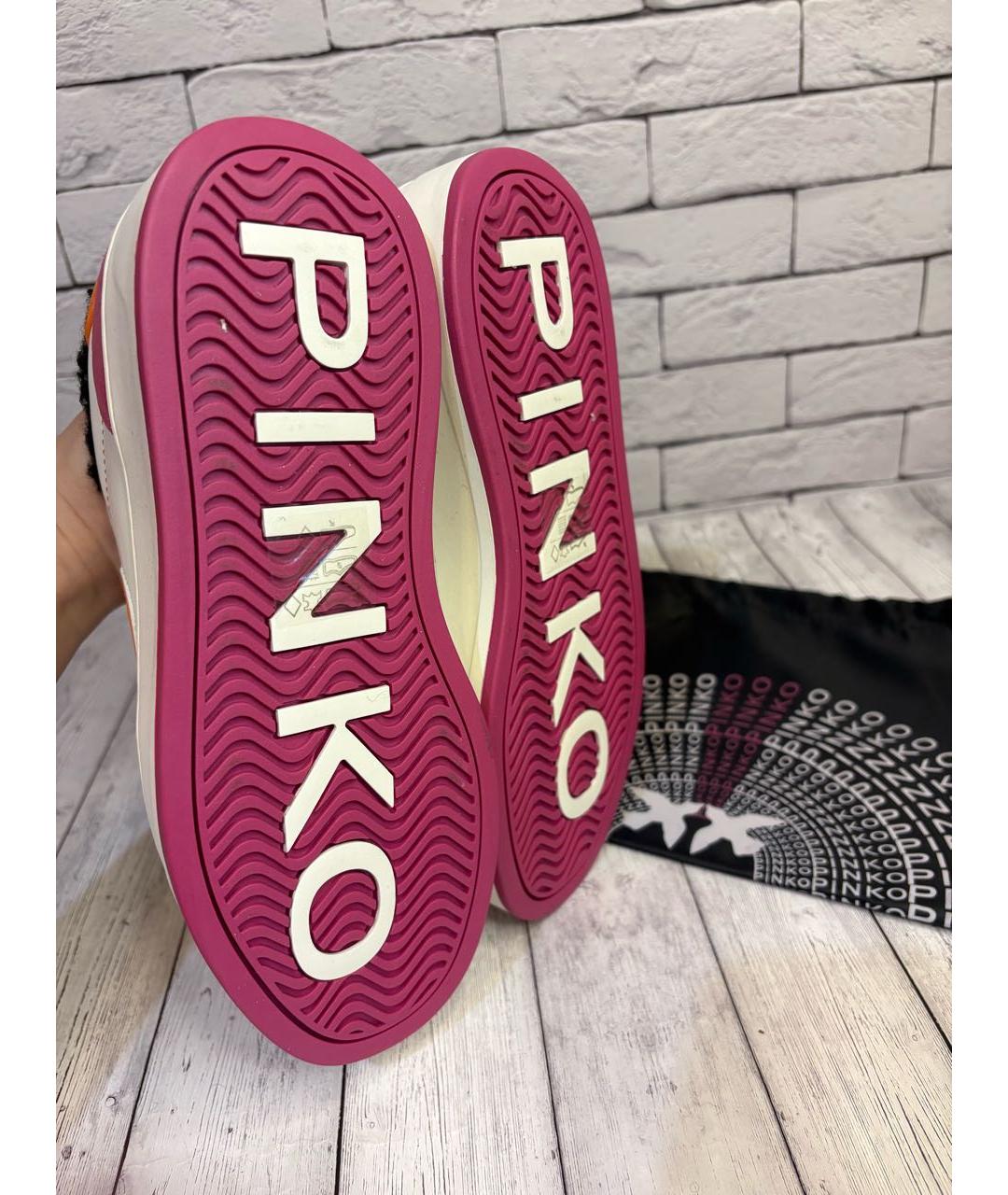 PINKO Белые кожаные кеды, фото 7