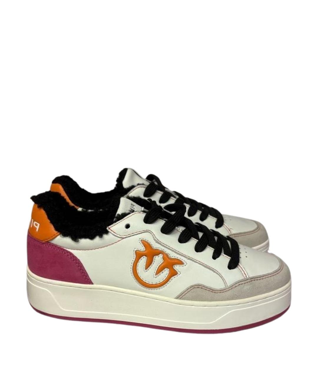 PINKO Белые кожаные кеды, фото 1