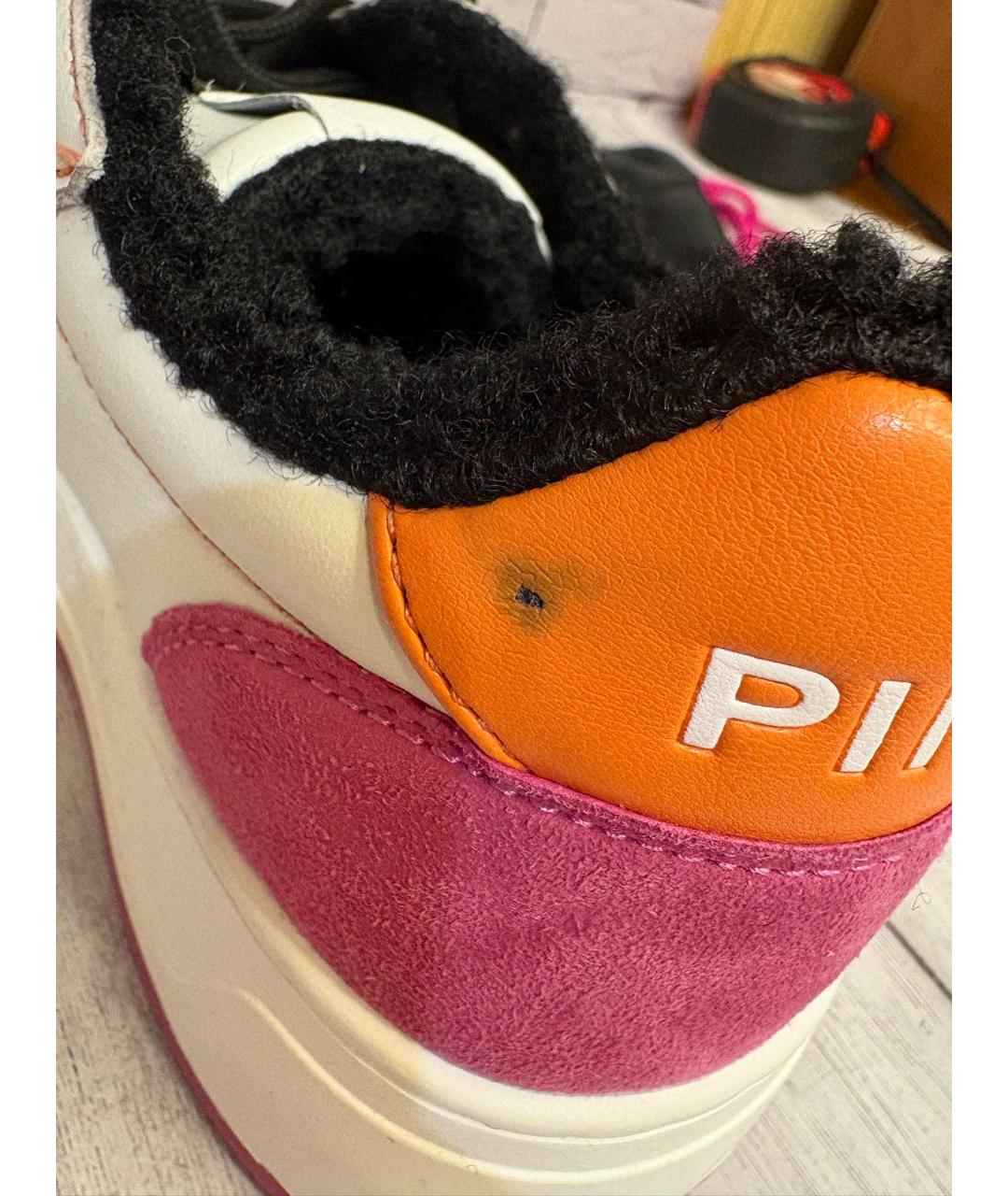 PINKO Белые кожаные кеды, фото 8