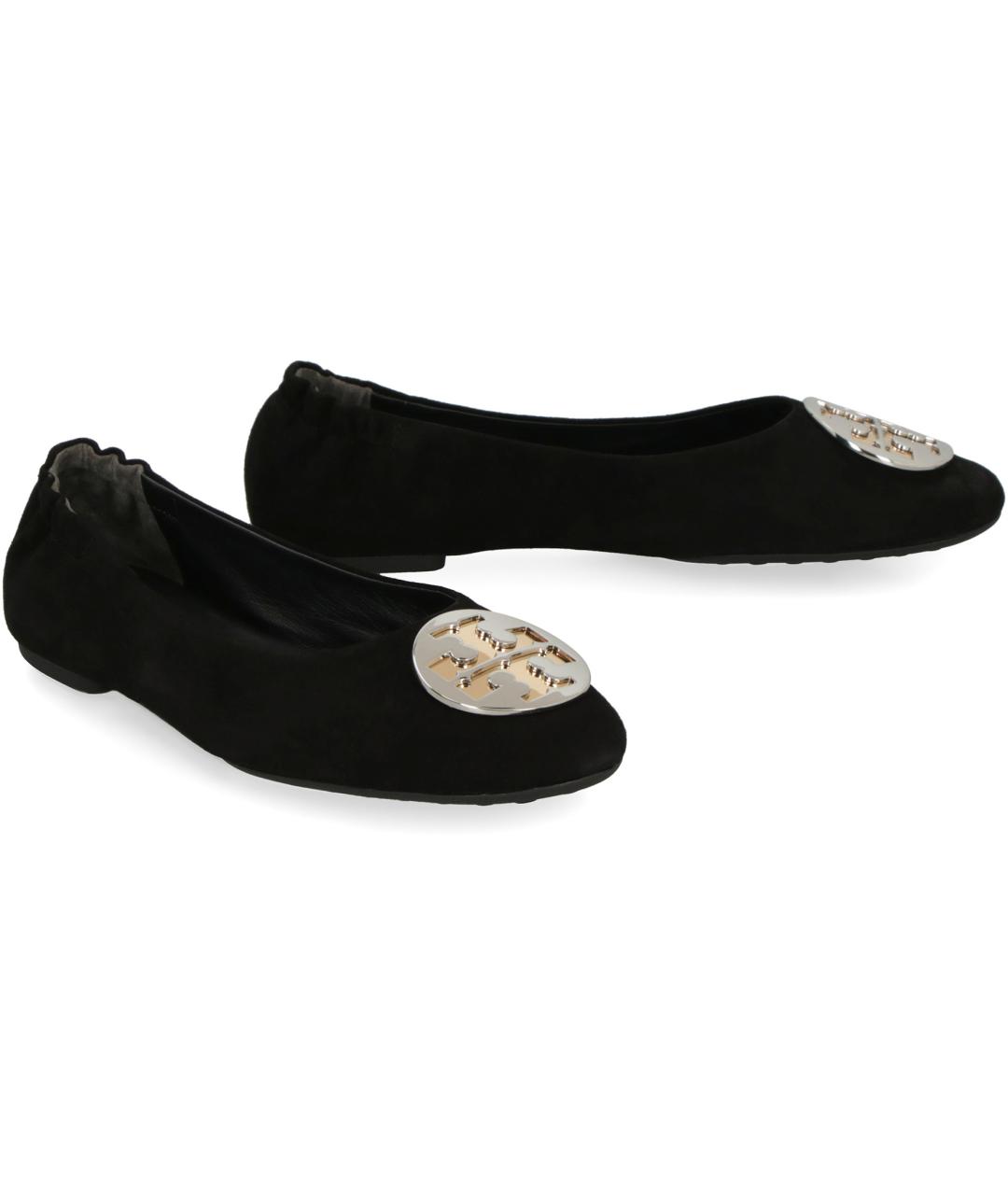 TORY BURCH Черные кожаные балетки, фото 3