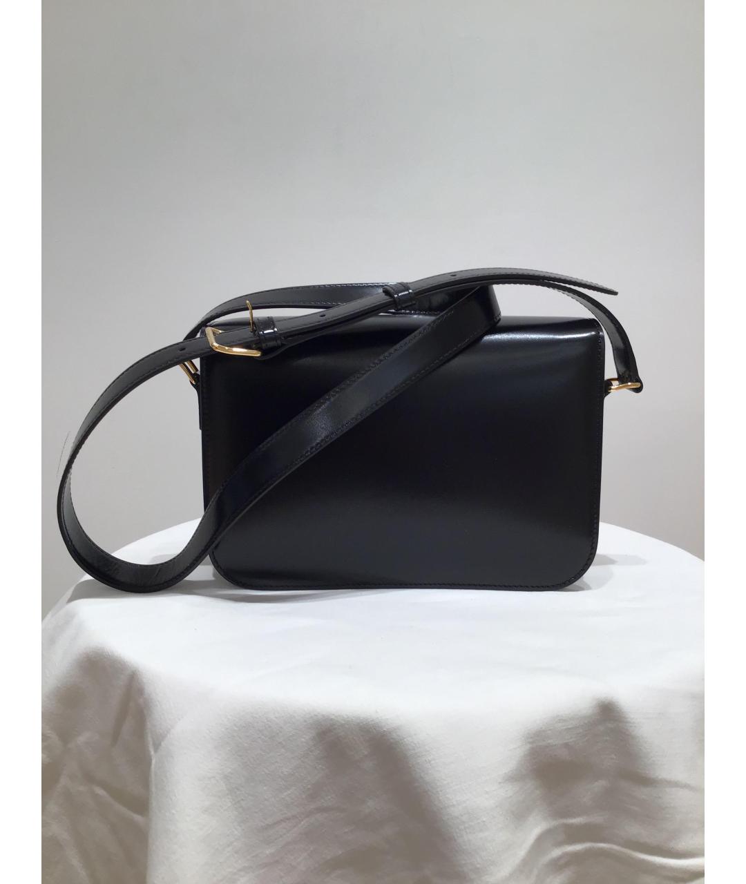 CELINE Черная кожаная сумка через плечо, фото 2