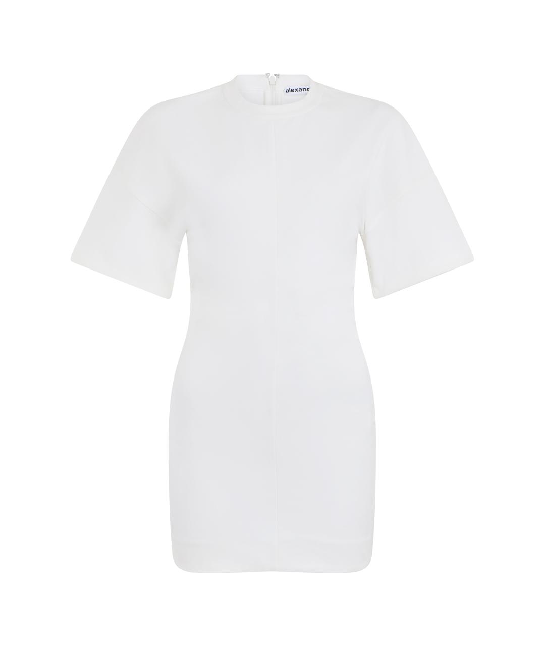 ALEXANDER WANG Белое хлопковое повседневное платье, фото 1