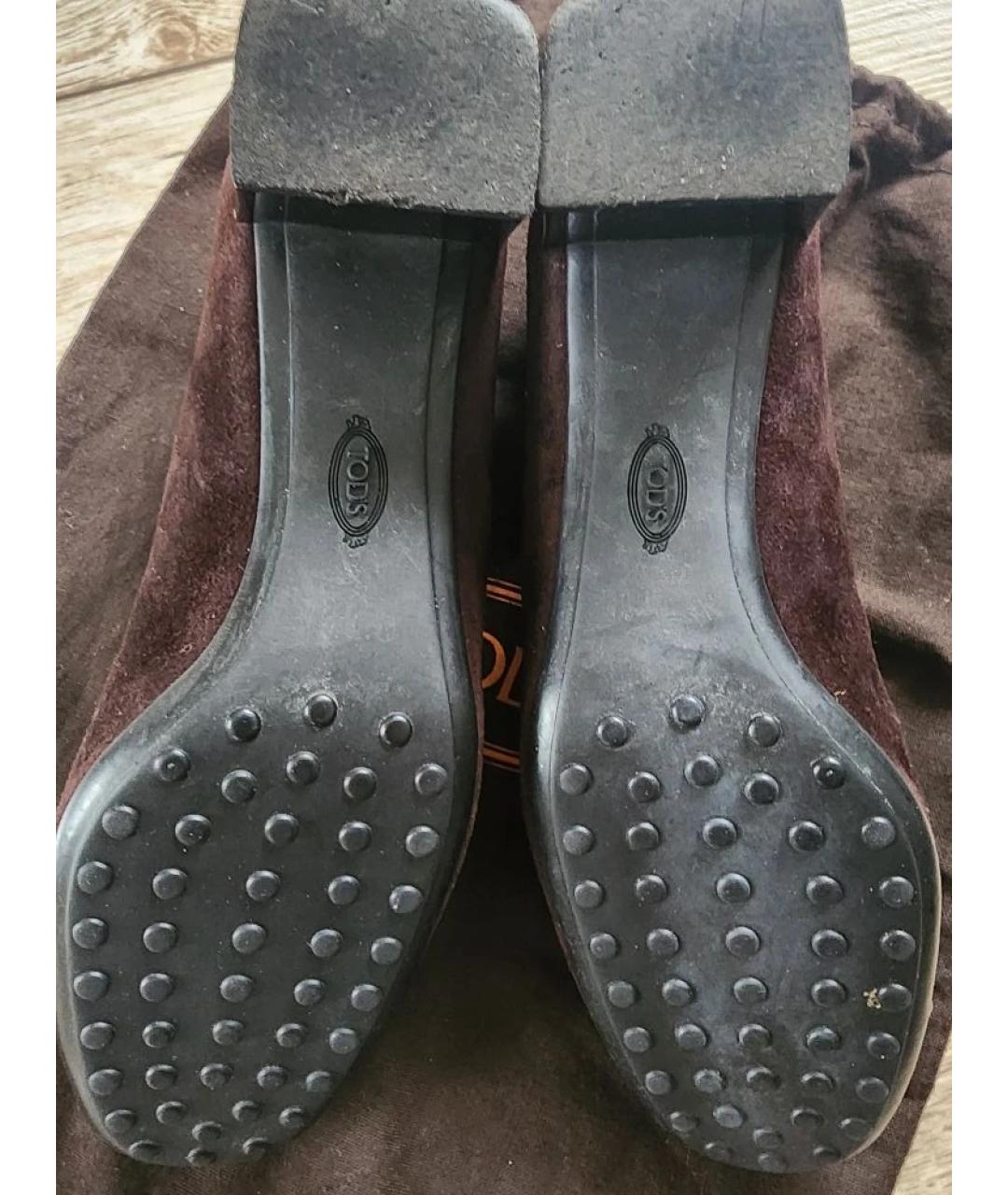 TOD'S Коричневые кожаные туфли, фото 4