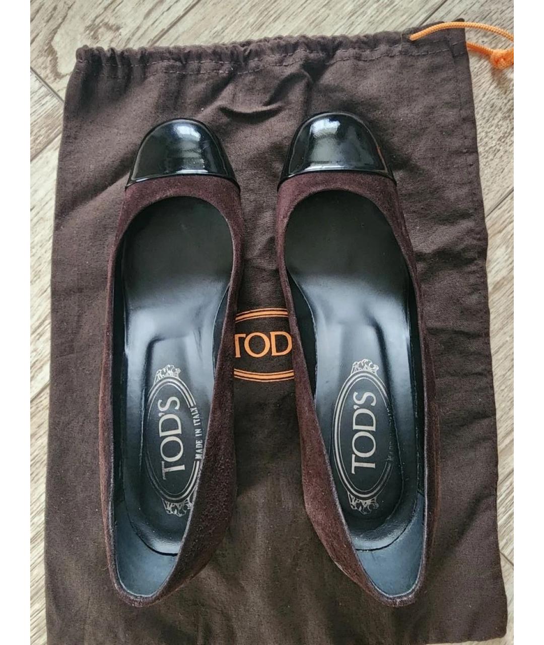 TOD'S Коричневые кожаные туфли, фото 2