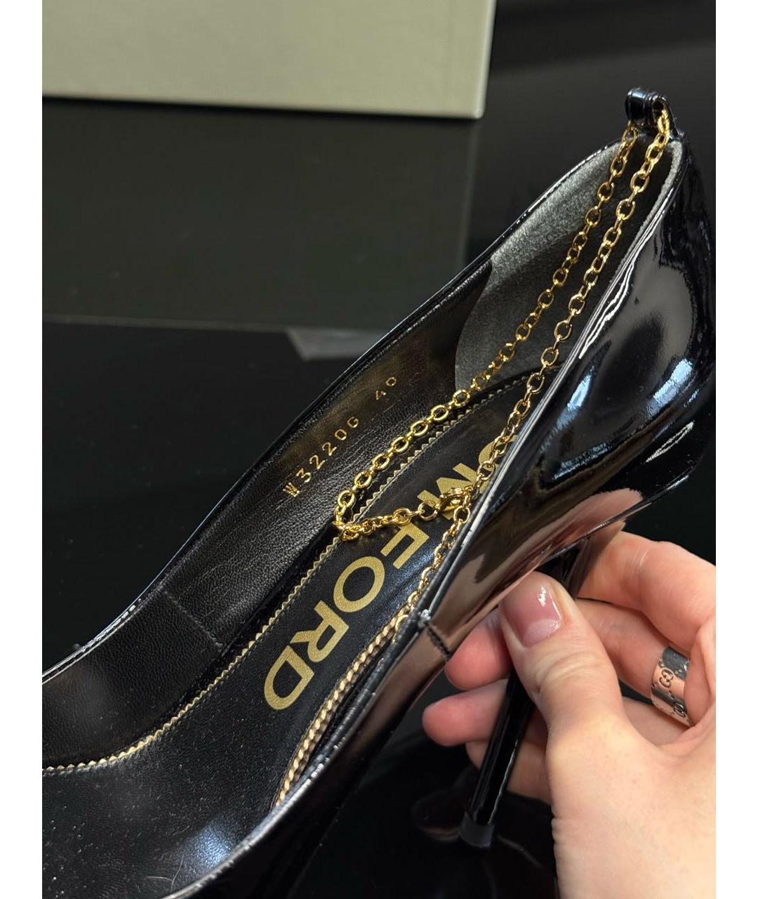 TOM FORD Черные туфли из лакированной кожи, фото 3