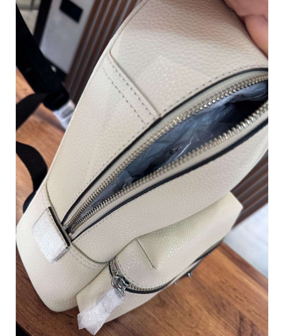MARC JACOBS Бежевый кожаный рюкзак, фото 4