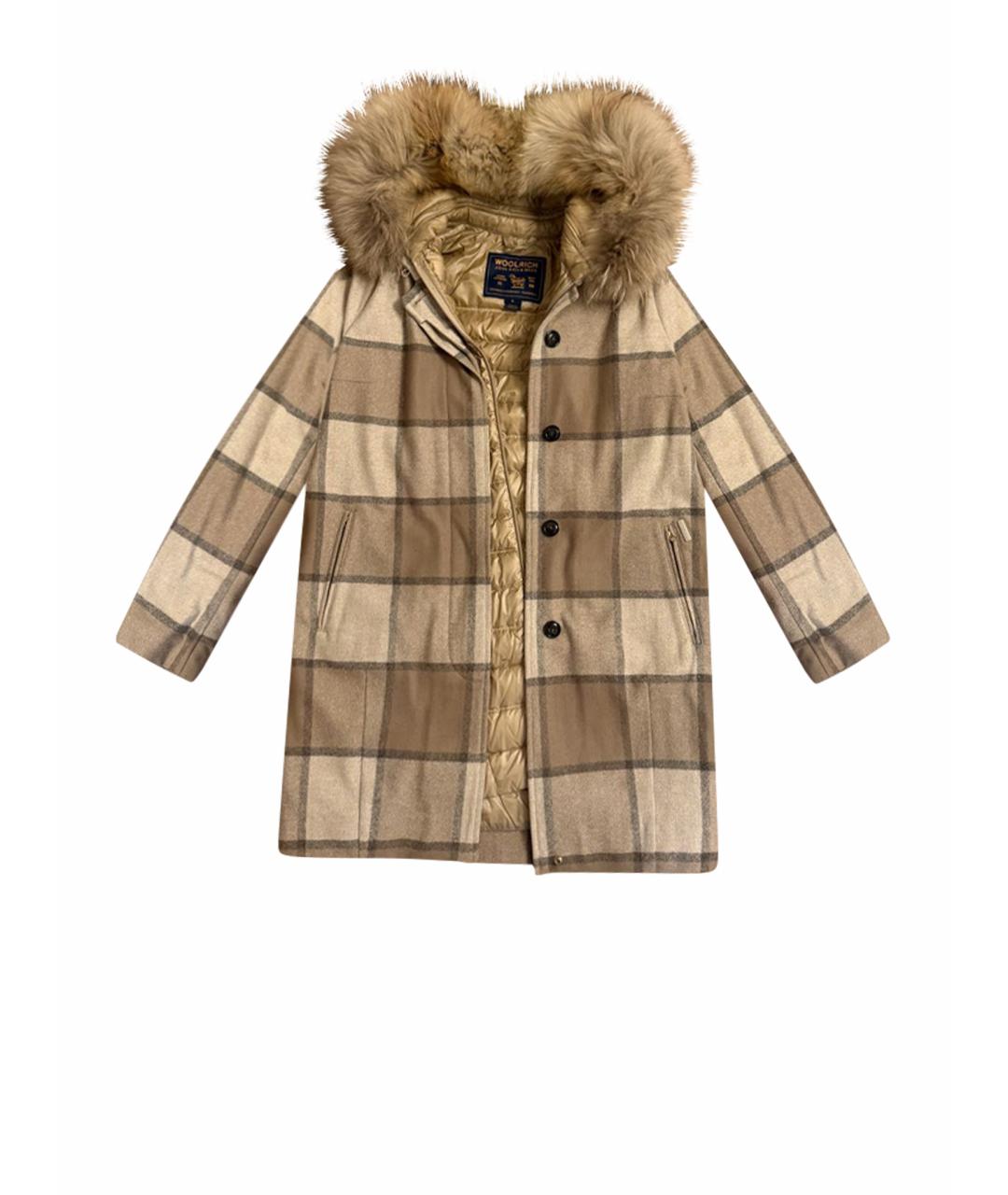 WOOLRICH Бежевое пальто, фото 1