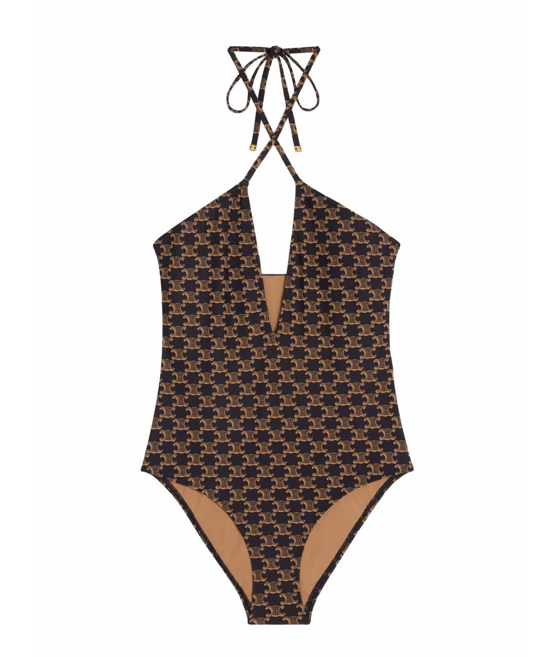 CELINE Коричневый полиамидовый купальник, фото 1