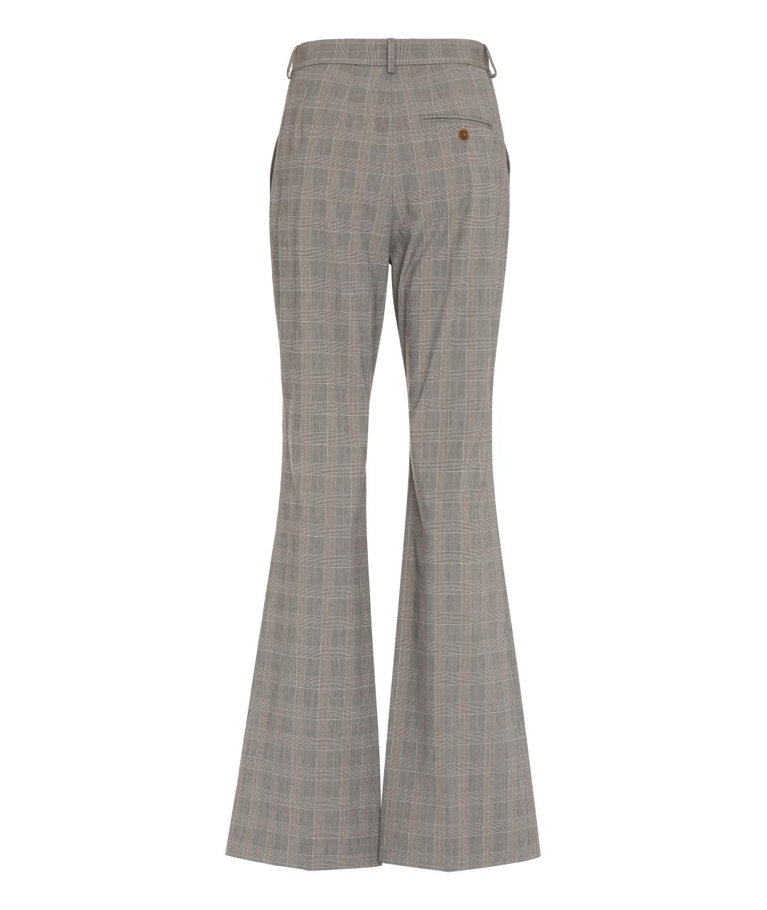 VIVIENNE WESTWOOD Серые хлопковые прямые брюки, фото 2
