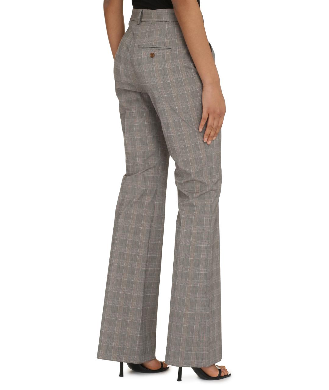 VIVIENNE WESTWOOD Серые хлопковые прямые брюки, фото 4