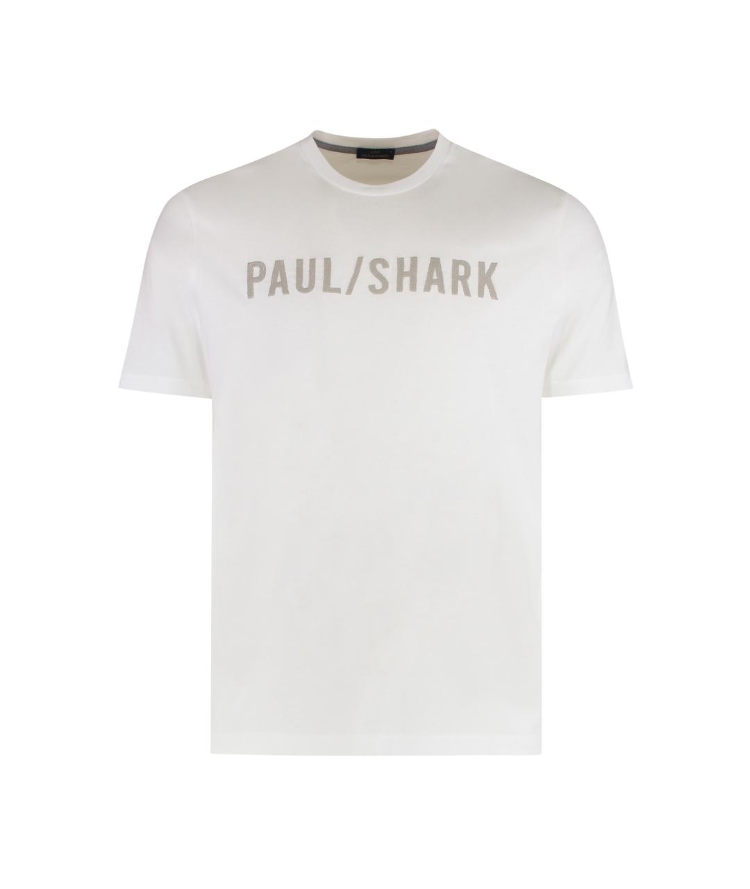 PAUL & SHARK Белая хлопковая футболка, фото 1