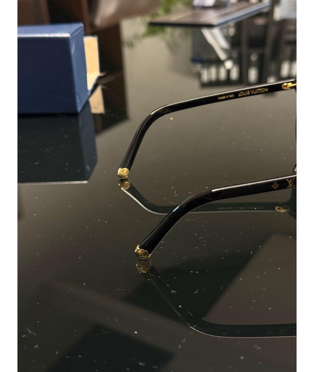 LOUIS VUITTON Черные пластиковые солнцезащитные очки, фото 3