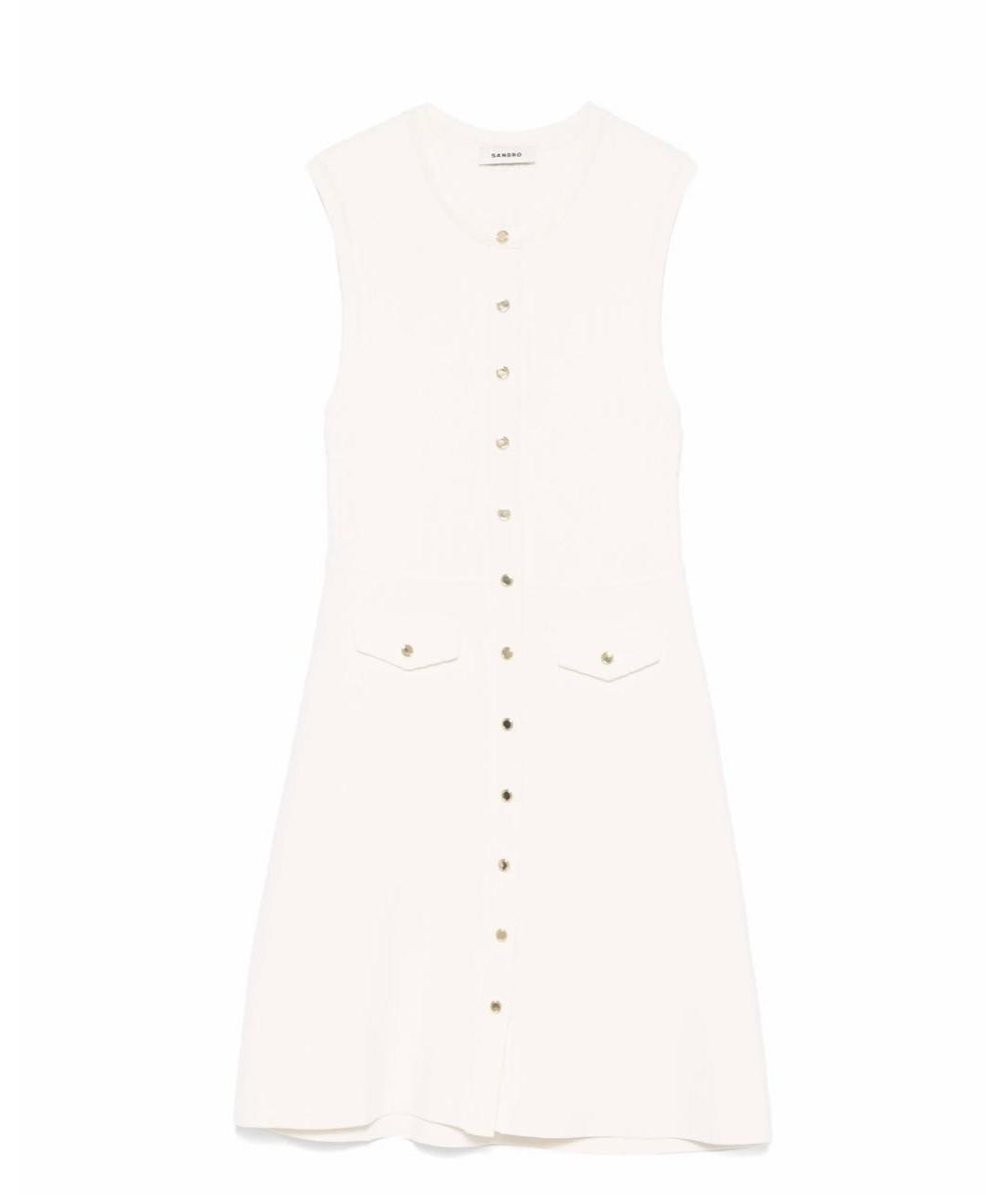 SANDRO Белое повседневное платье, фото 2