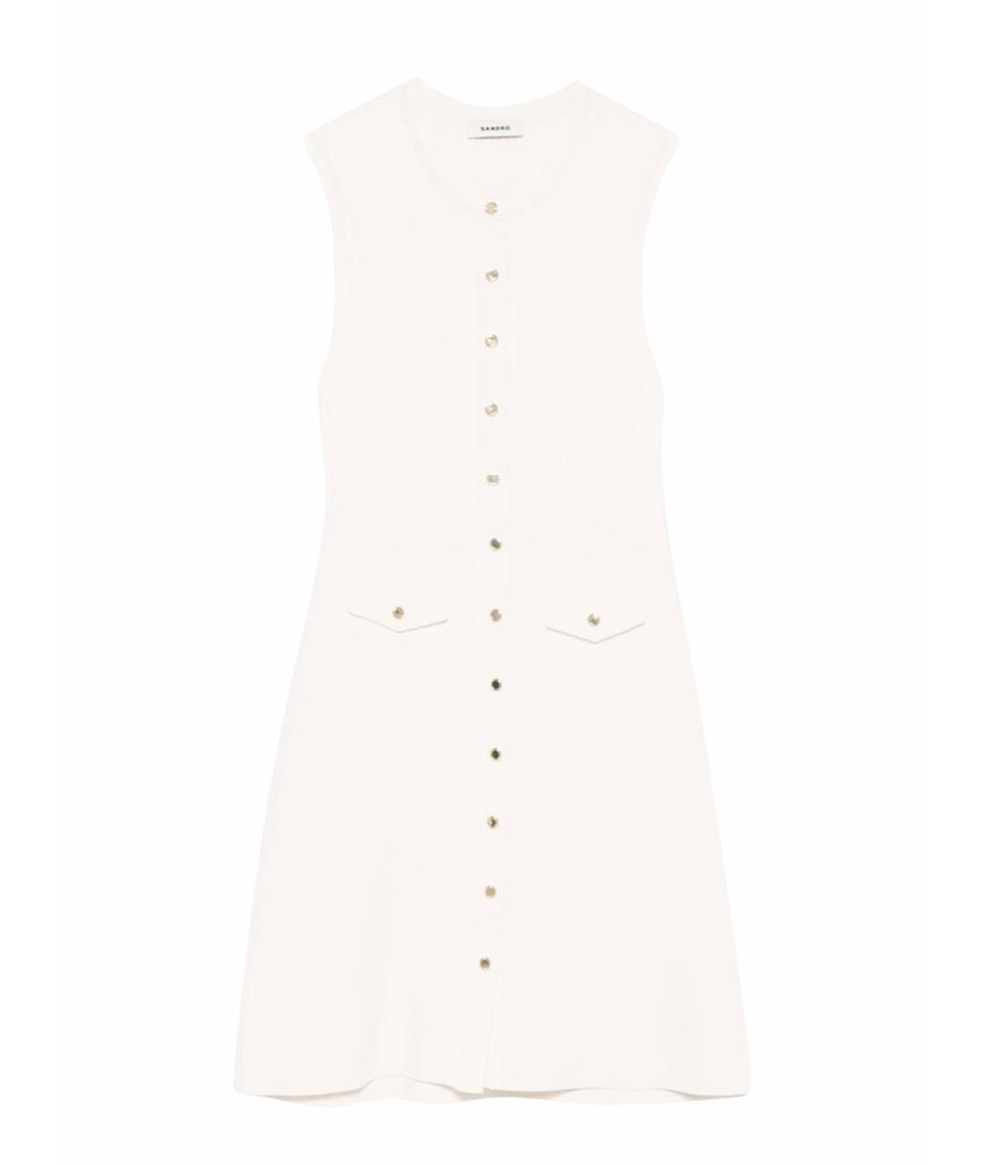 SANDRO Белое повседневное платье, фото 1