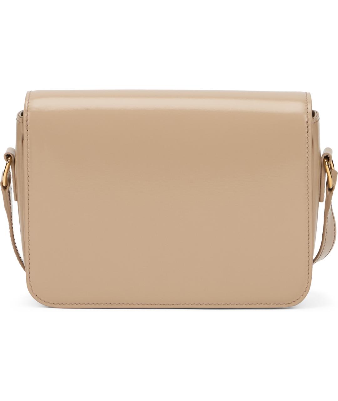 CELINE Бежевая кожаная сумка через плечо, фото 4