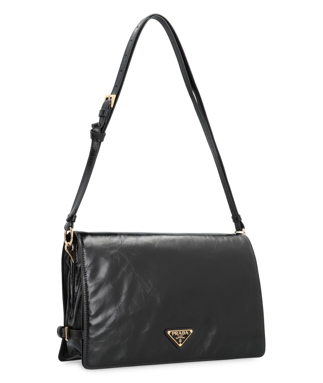 PRADA Черная кожаная сумка через плечо, фото 2