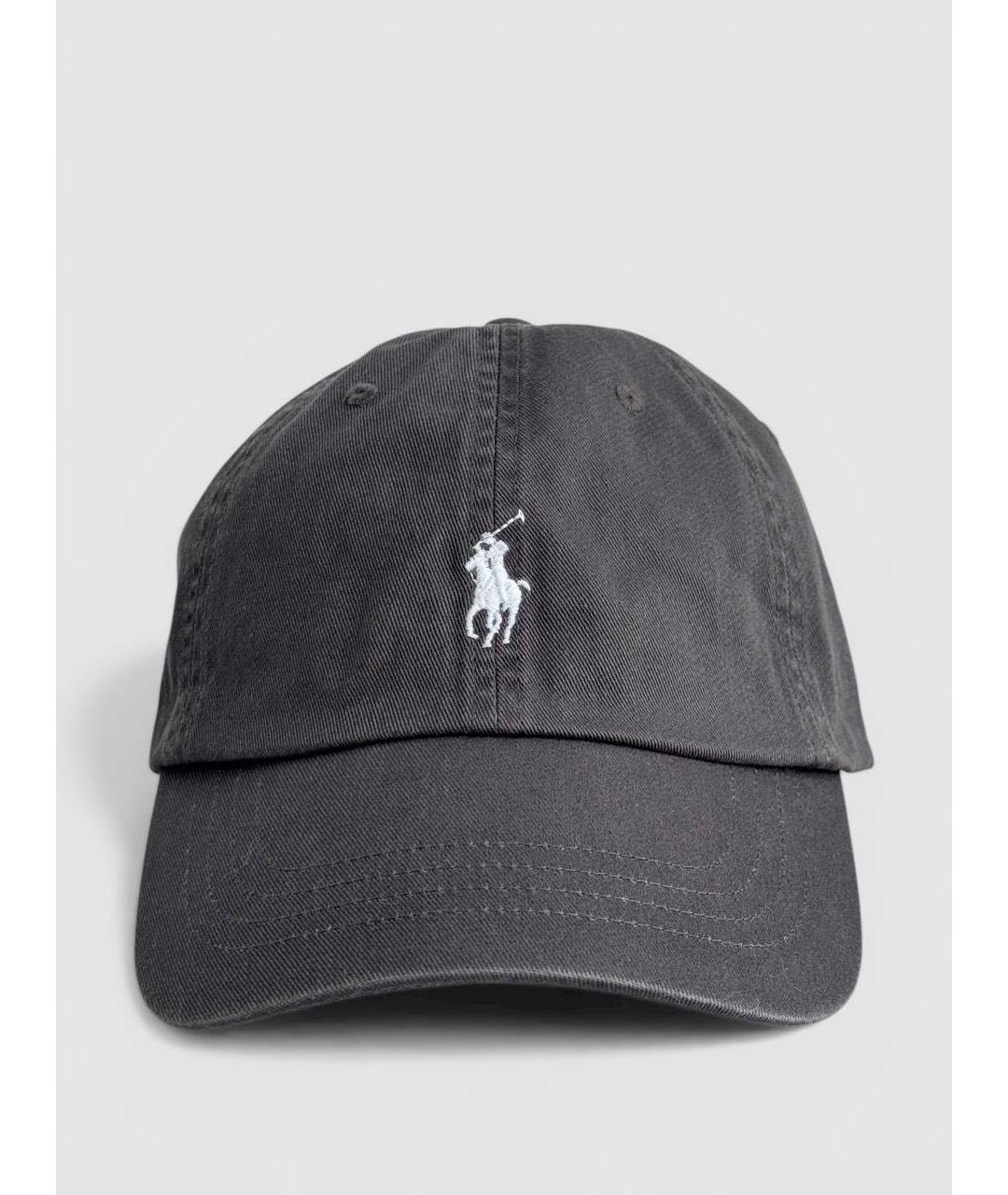 POLO RALPH LAUREN Антрацитовая хлопковая кепка/бейсболка, фото 7