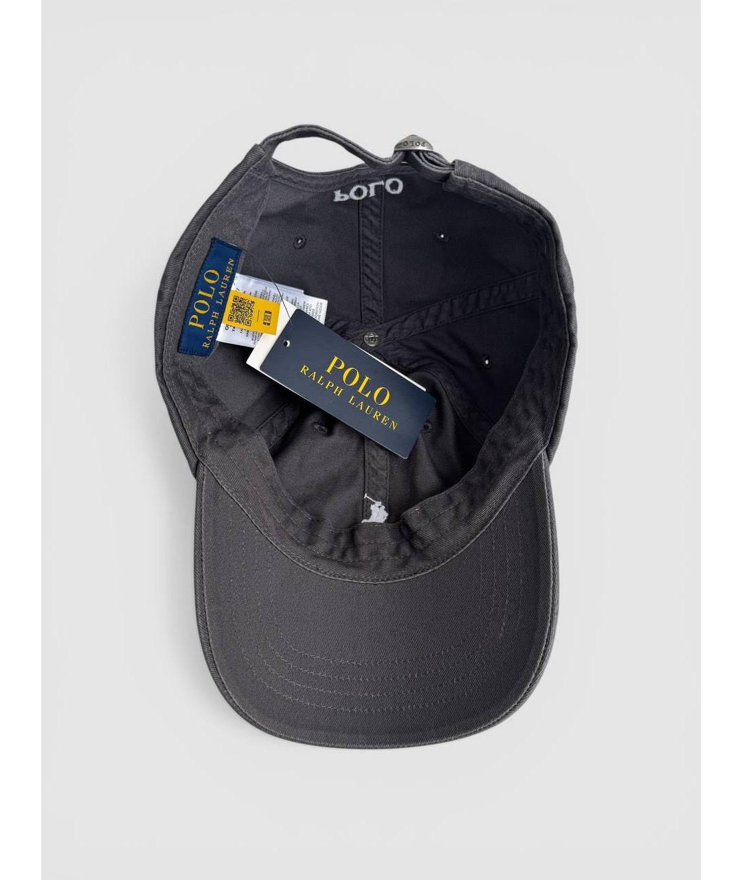 POLO RALPH LAUREN Антрацитовая хлопковая кепка/бейсболка, фото 3