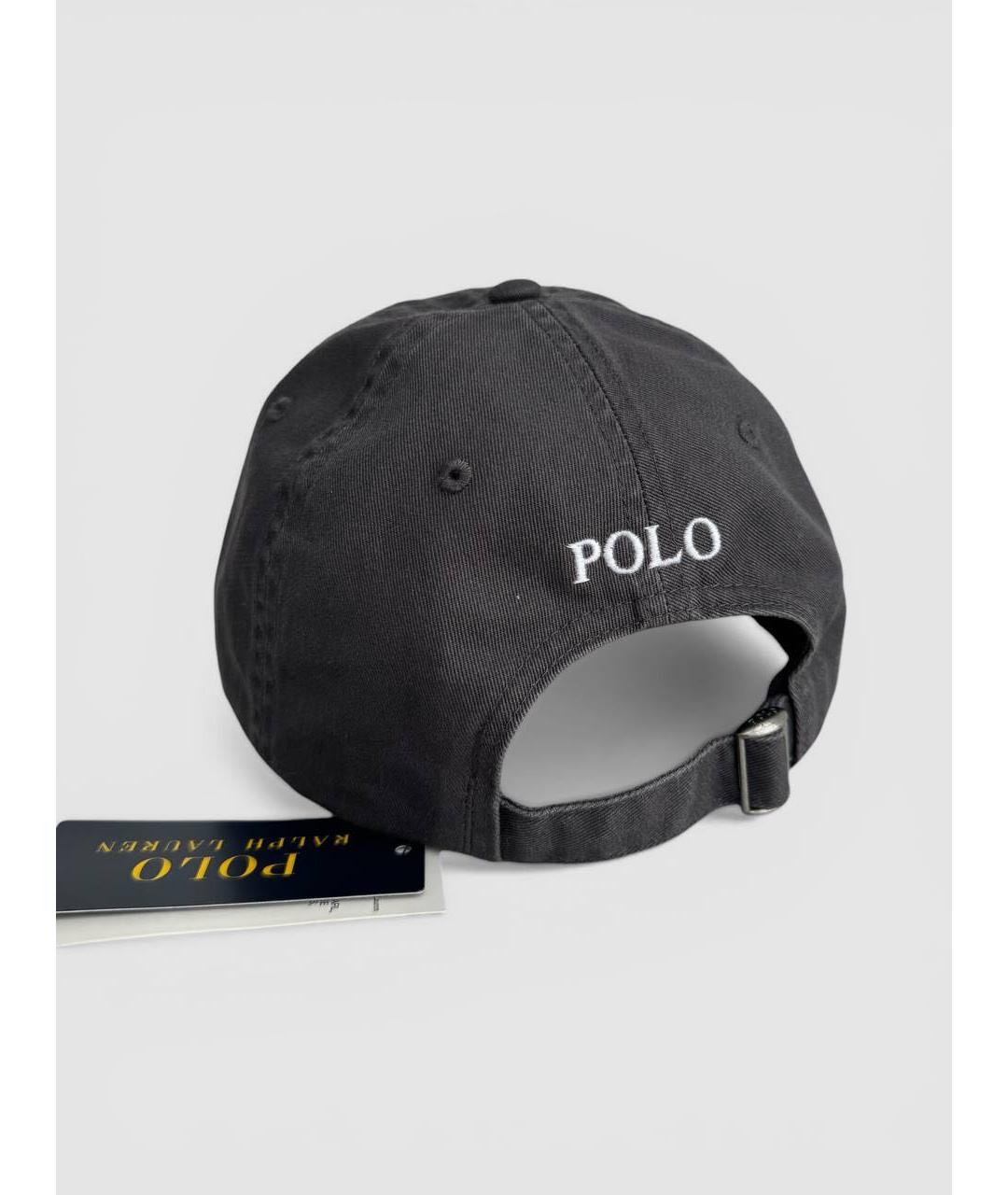POLO RALPH LAUREN Антрацитовая хлопковая кепка/бейсболка, фото 4