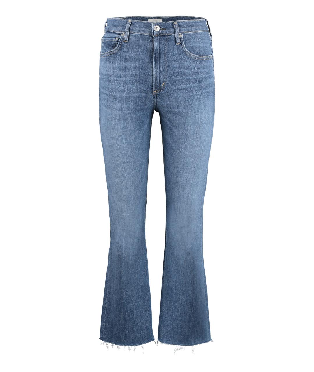 Citizien Of Humanity Синие хлопко-полиэстеровые джинсы клеш, фото 1