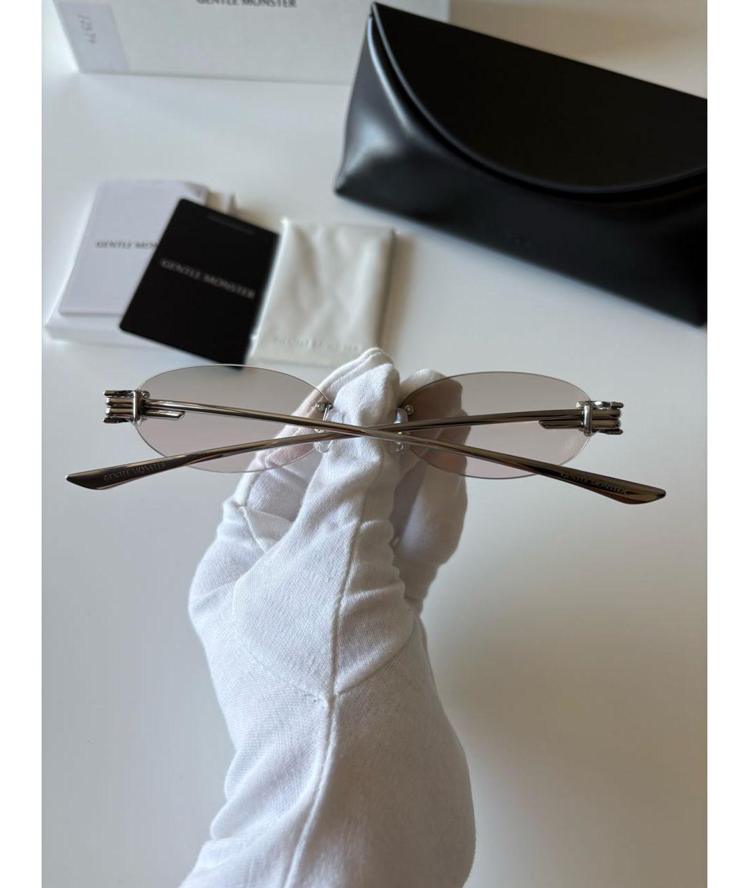GENTLE MONSTER Коричневые металлические солнцезащитные очки, фото 4