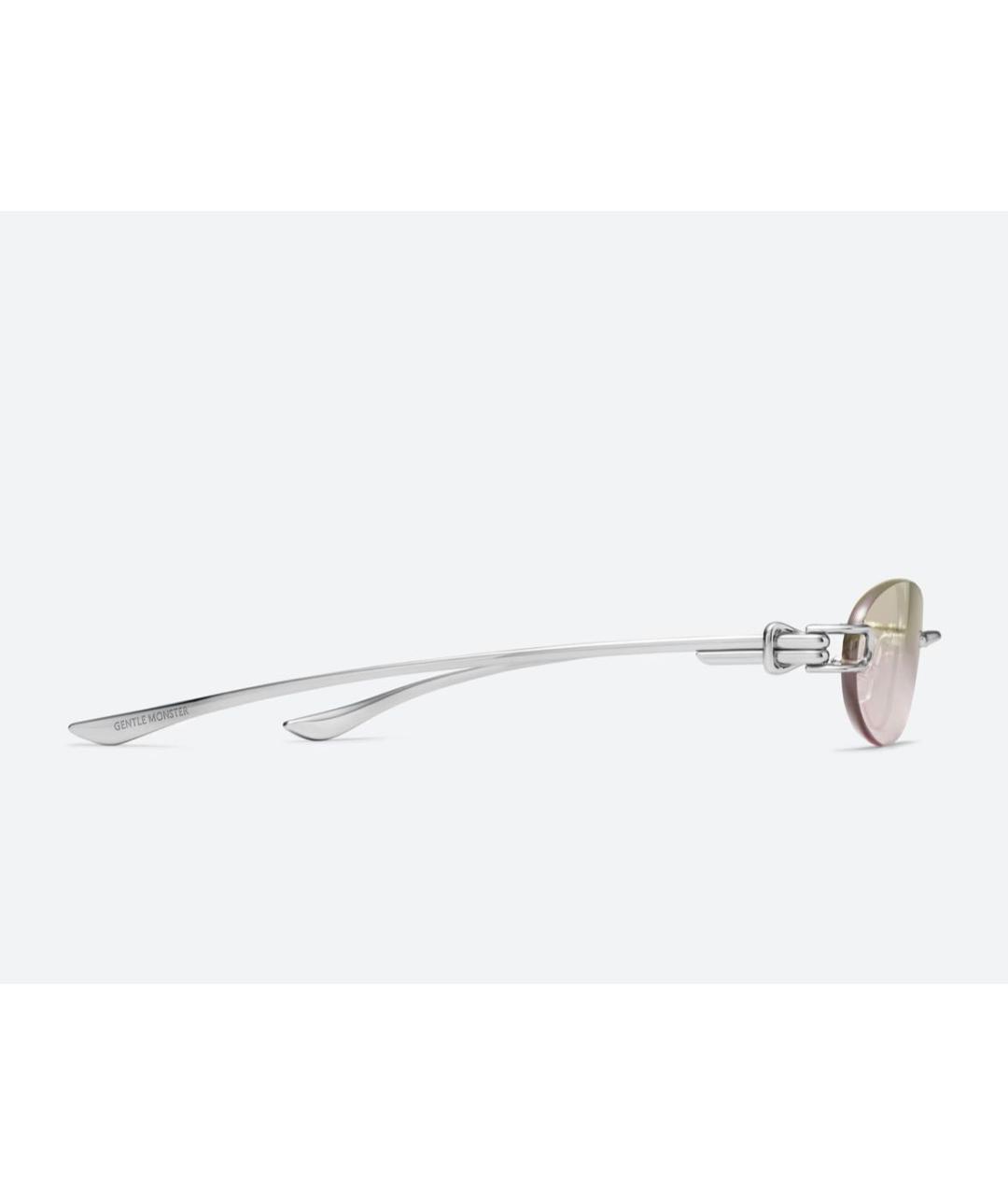 GENTLE MONSTER Коричневые металлические солнцезащитные очки, фото 6