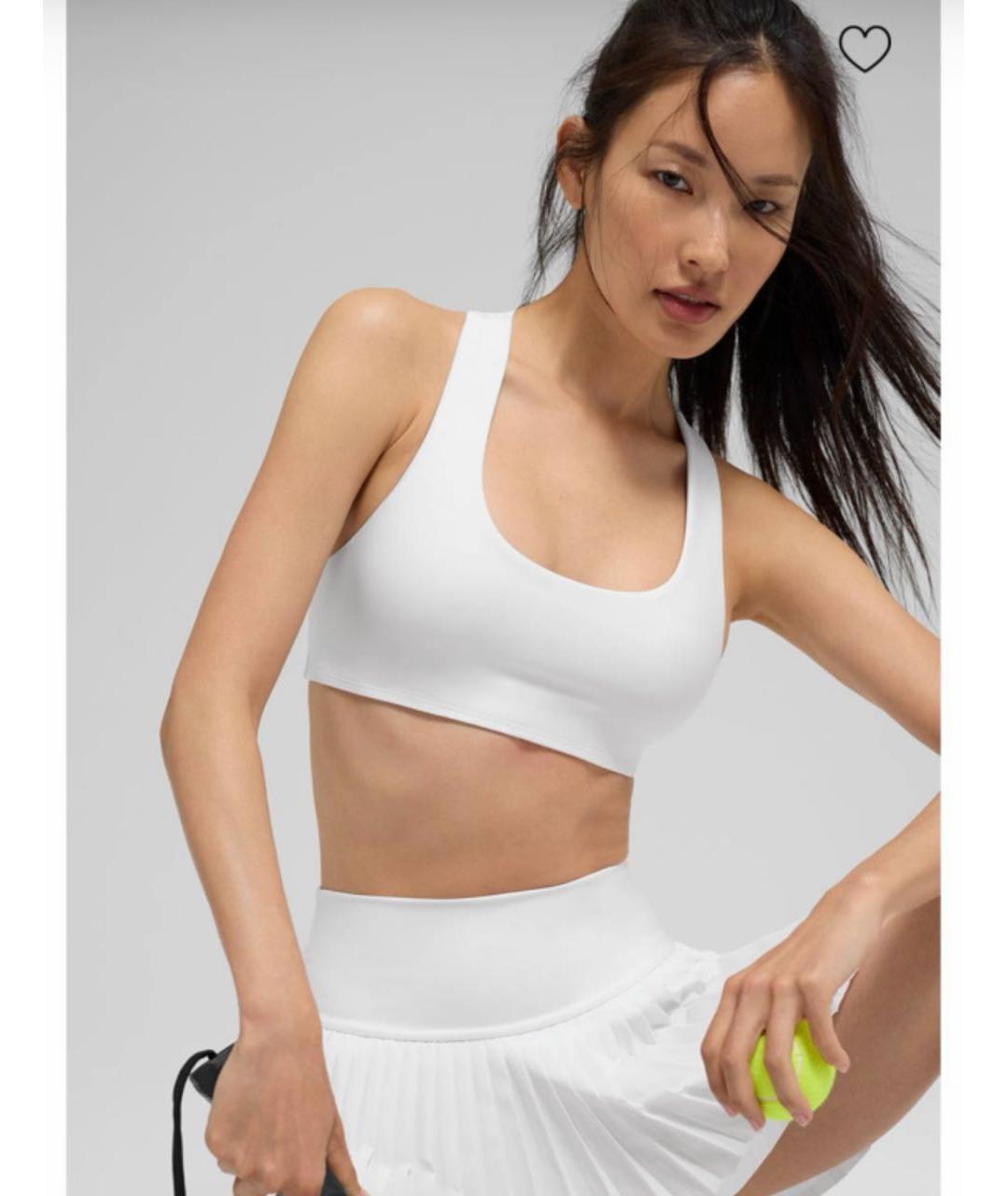 ALO YOGA Белая полиэстеровая майка, фото 3