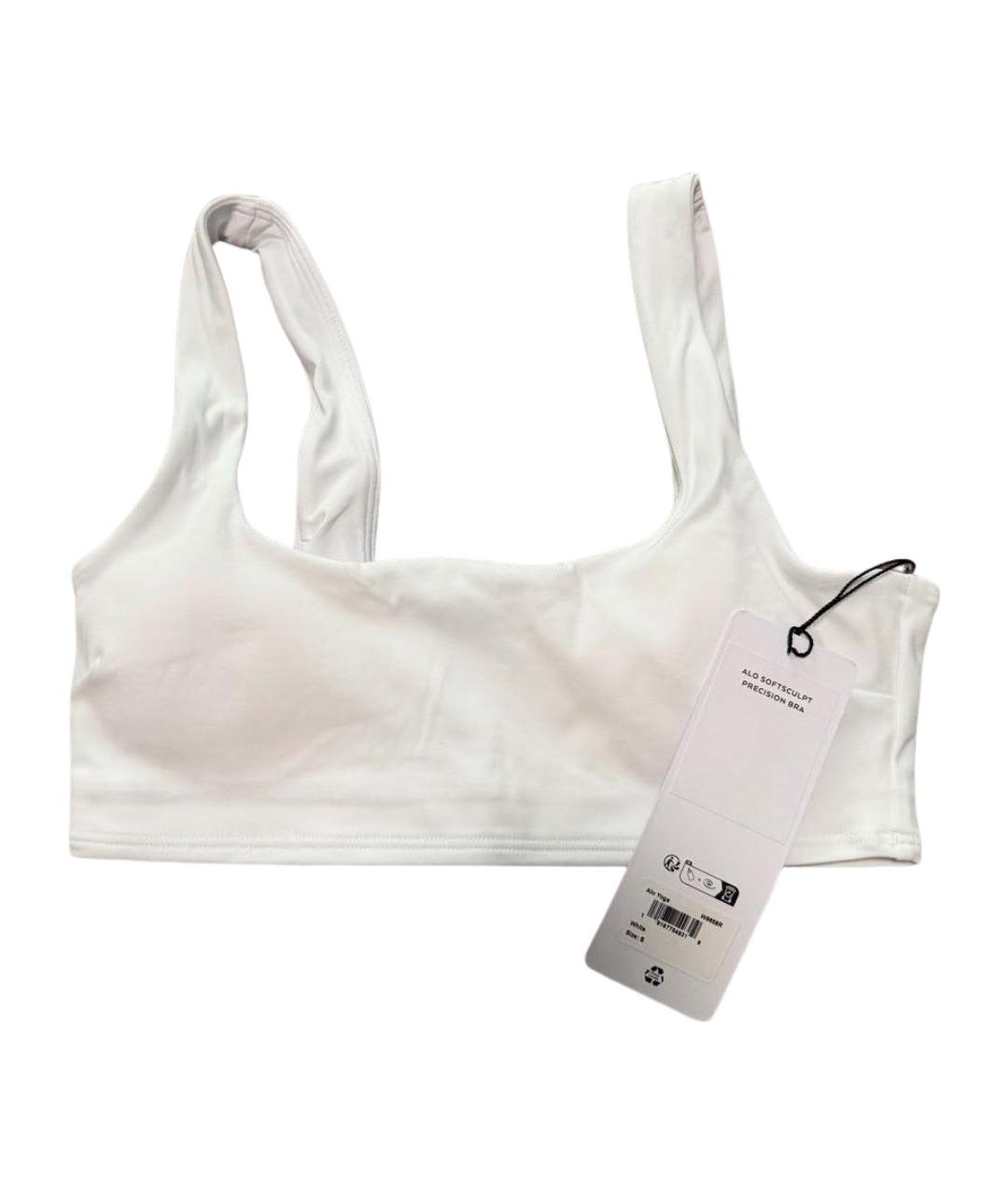 ALO YOGA Белая полиэстеровая майка, фото 1